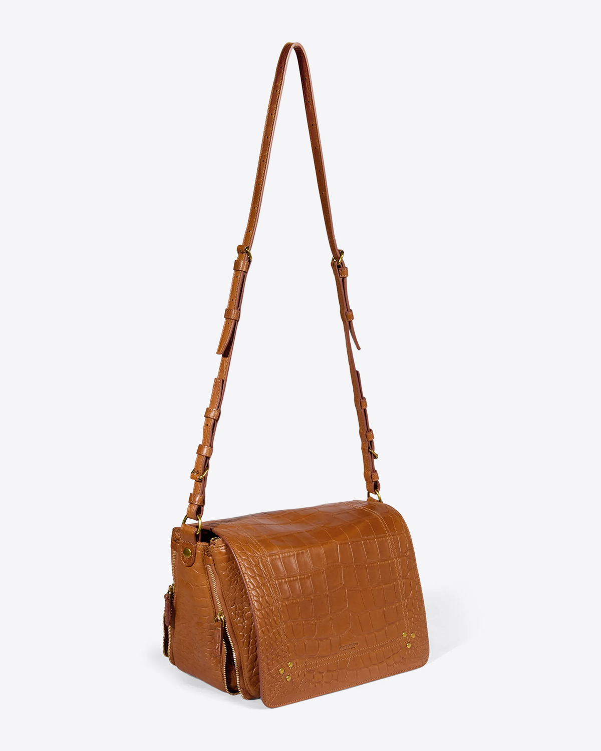 Jérôme Dreyfuss Collection Igor Lambskin - Croco Whisky