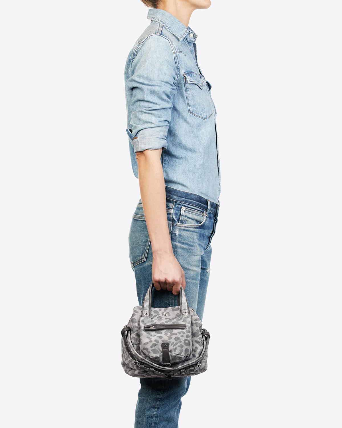 Sac Billy Nano Split Suede Léopard Gris Jérôme Dreyfuss
