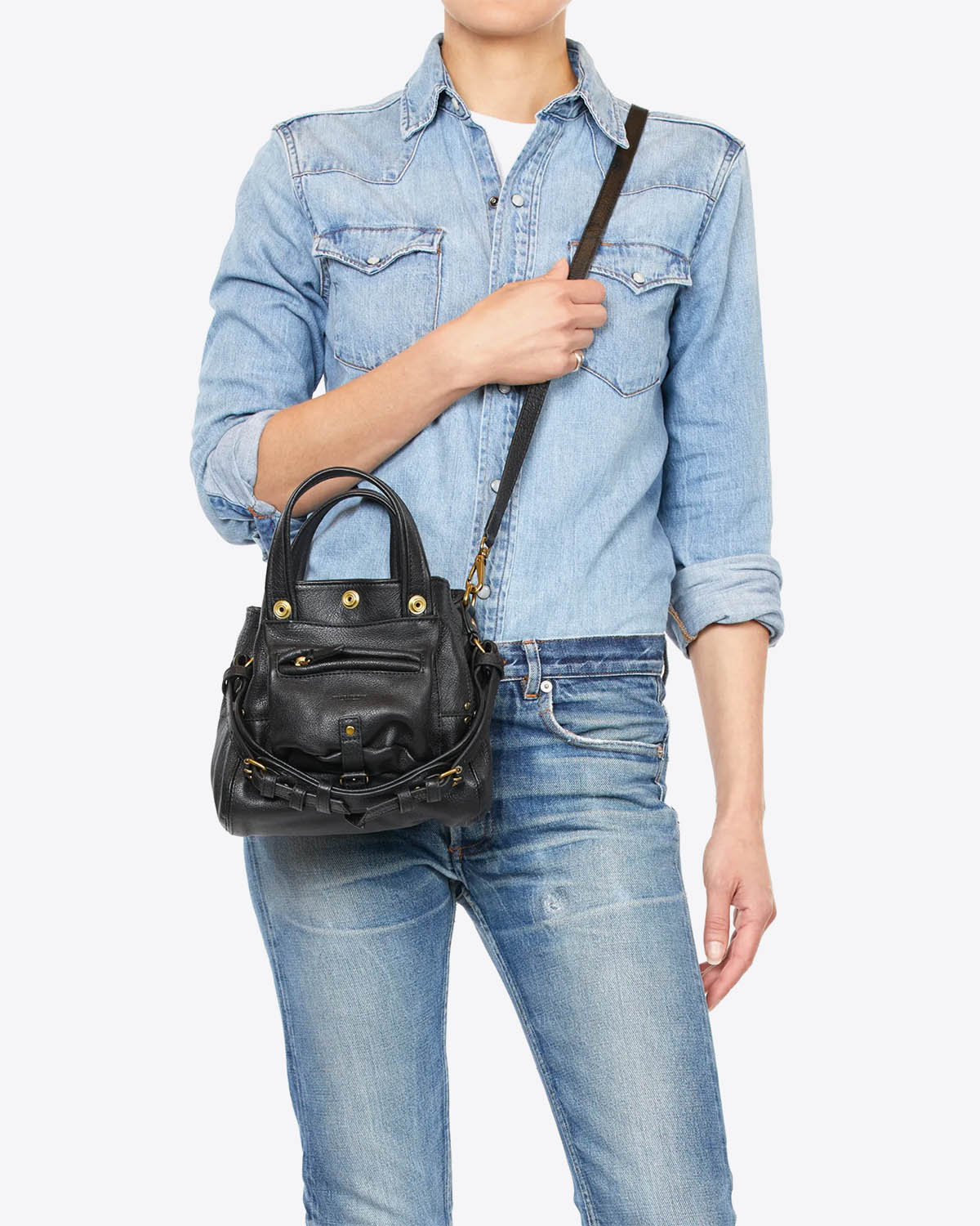 J r me Dreyfuss Sac Billy Nano Buffle Noir Brass