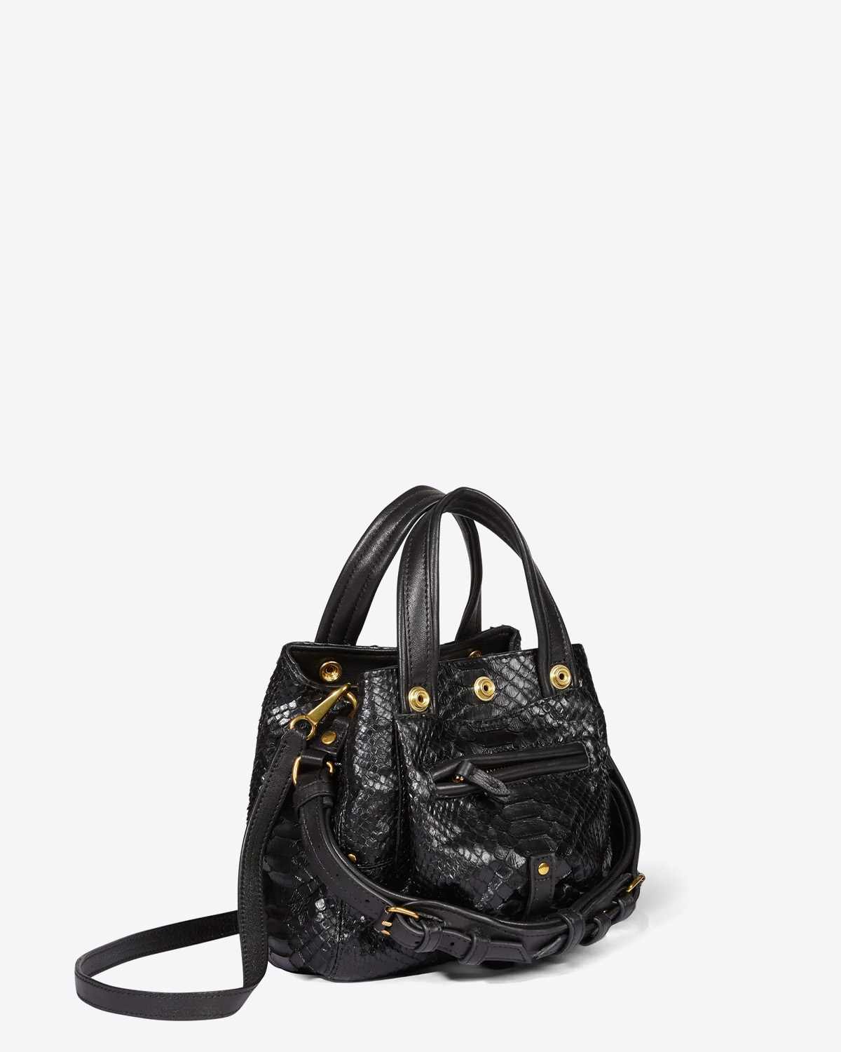 Jérôme Dreyfuss Pré-Collection Sac Georges M - Python Noir