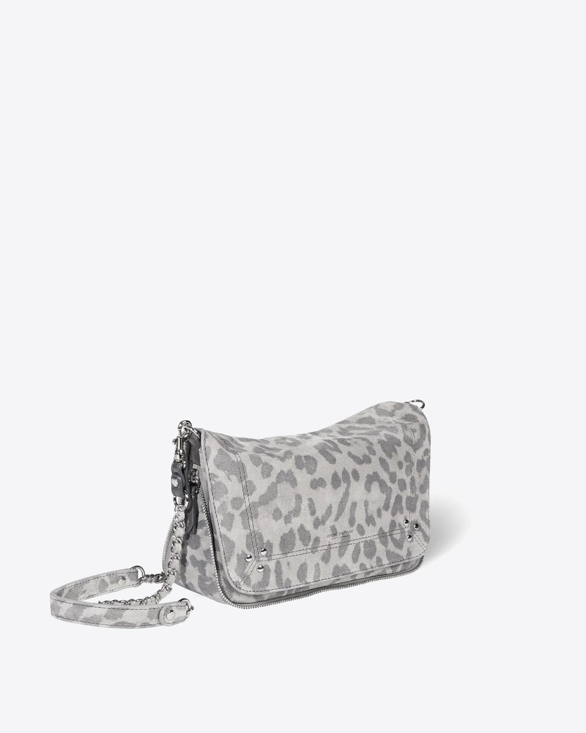  Jérôme Dreyfuss Sac Bobi S Split Suede Léopard Gris 
