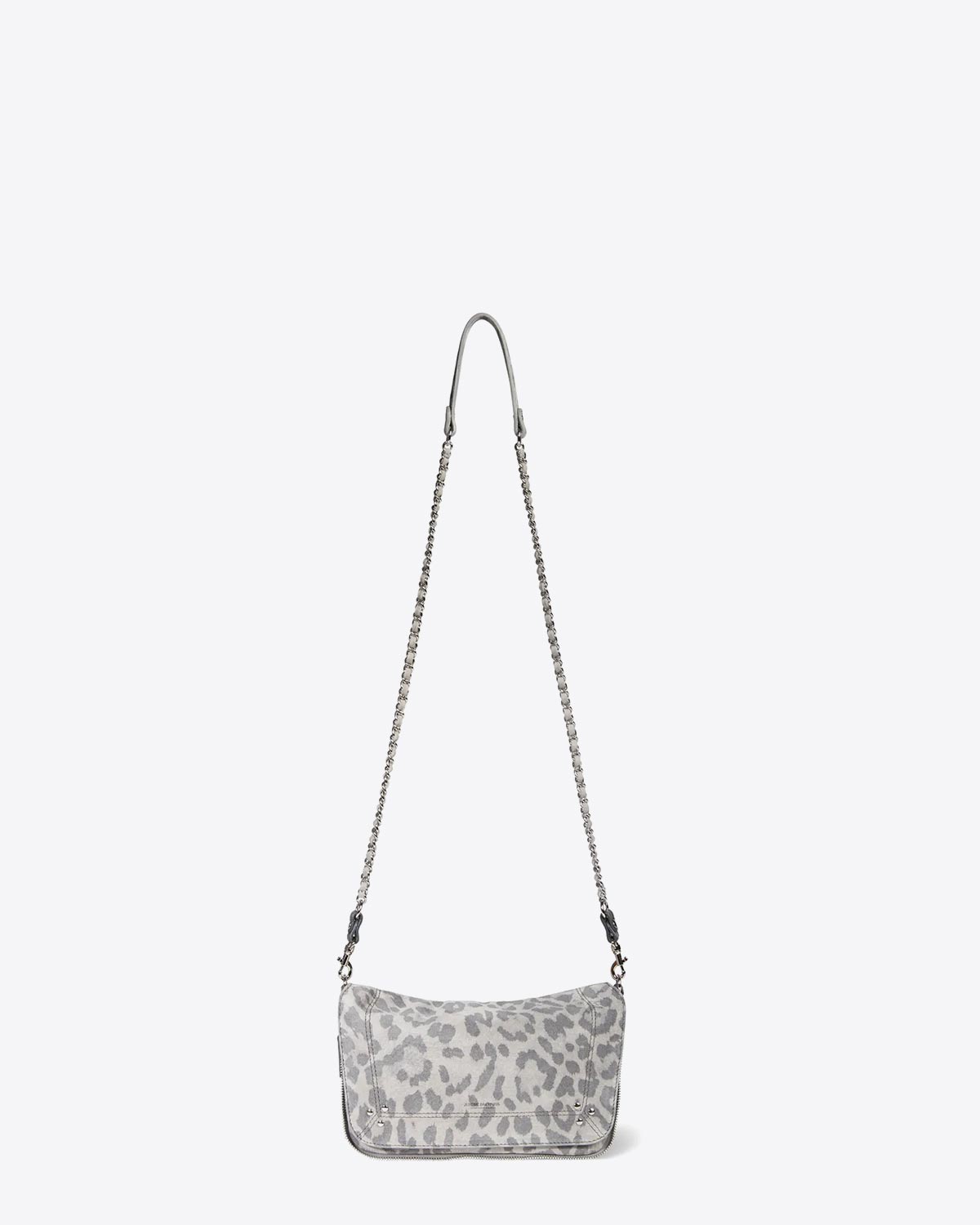Sac Jérôme Dreyfuss Bobi S Split Suede Léopard Gris
