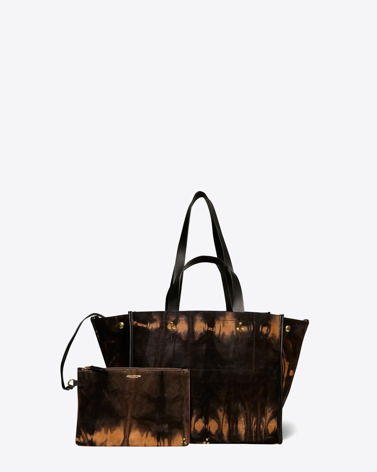 Sac Jérôme Dreyfuss Léon M Split Suede Tie & Dye Corail
