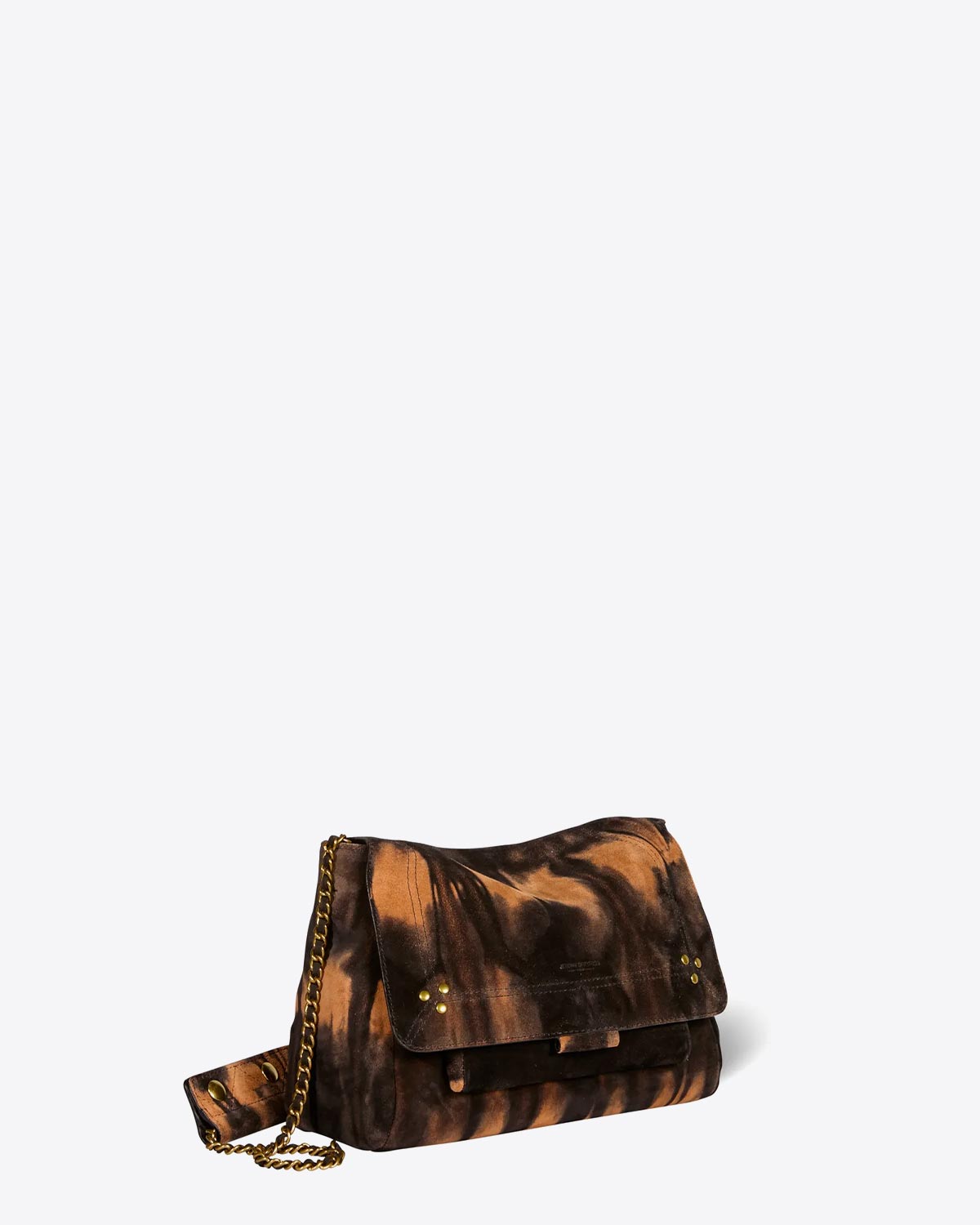 Sac Jérôme Dreyfuss Lulu M Split Suede Tie & Dye Corail