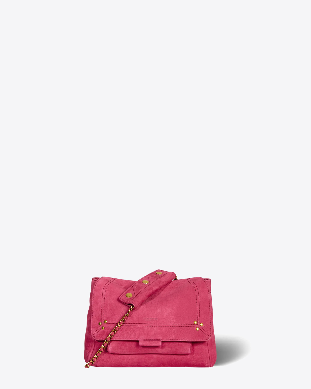 Jérôme Dreyfuss Sac Lulu M Bullskin Croco Framboise 