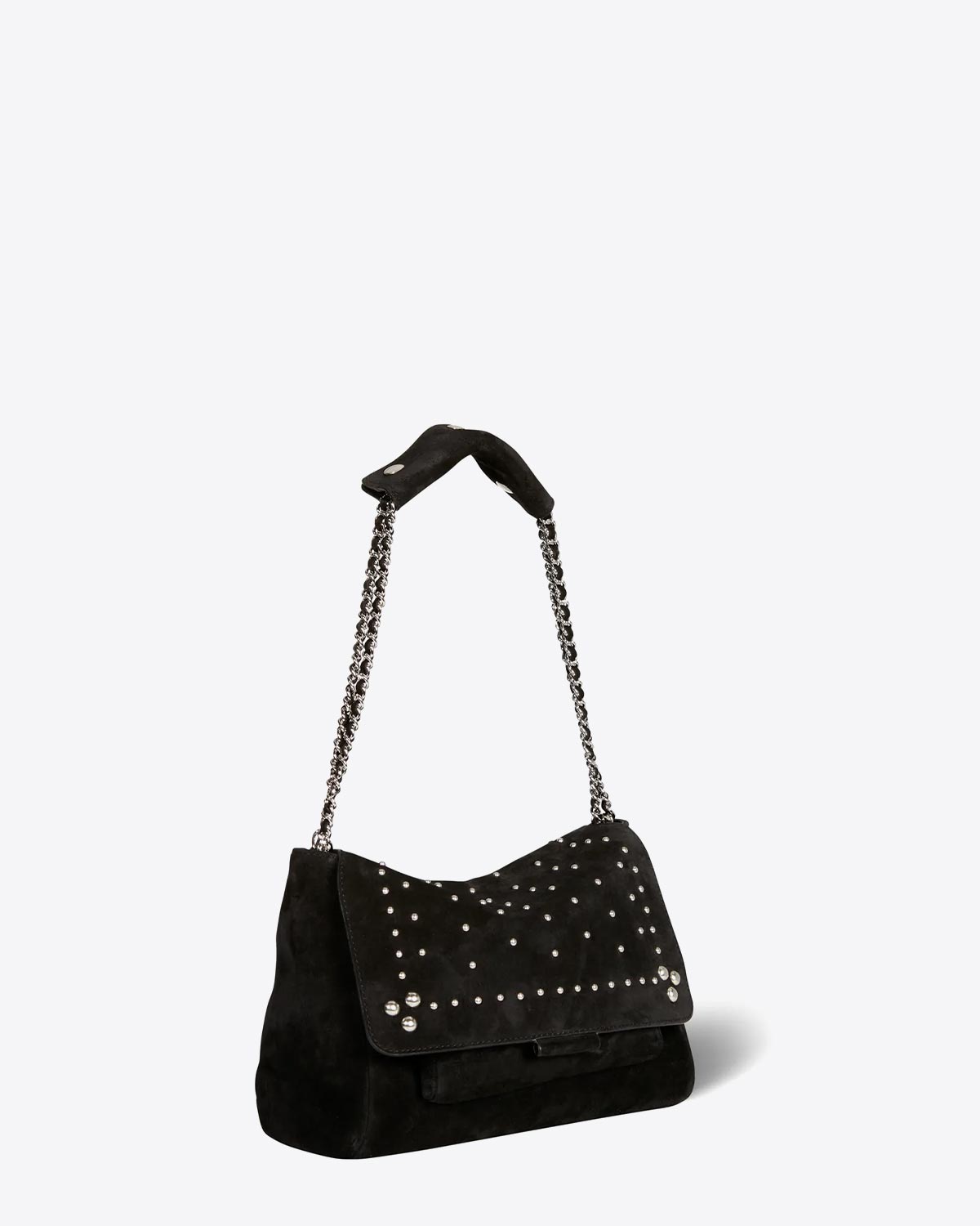 Sac Lulu M Split Suede Taos Silver Jérôme Dreyfuss 
