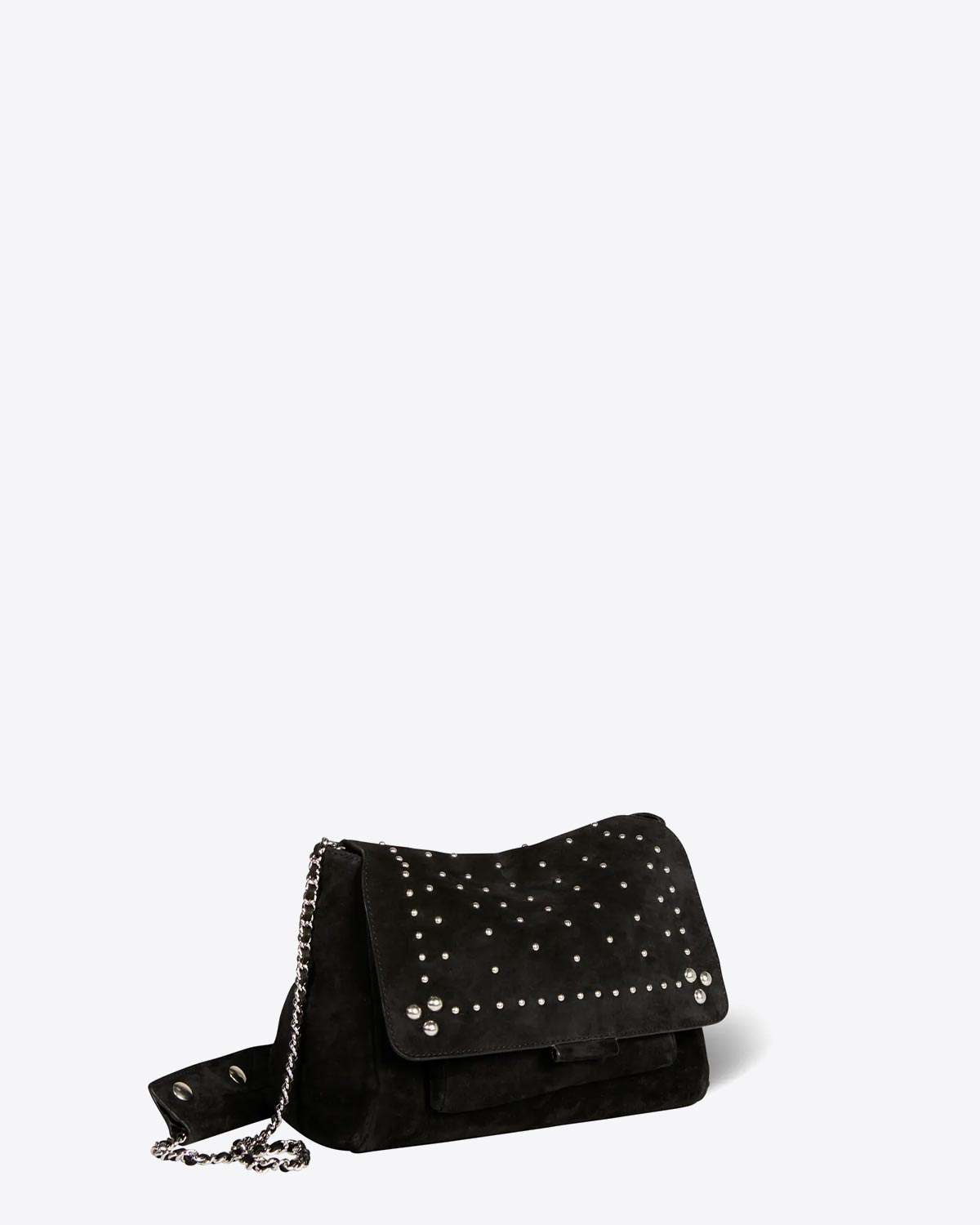 Sac Lulu Jérôme Dreyfuss  M Split Suede Taos Silver 
