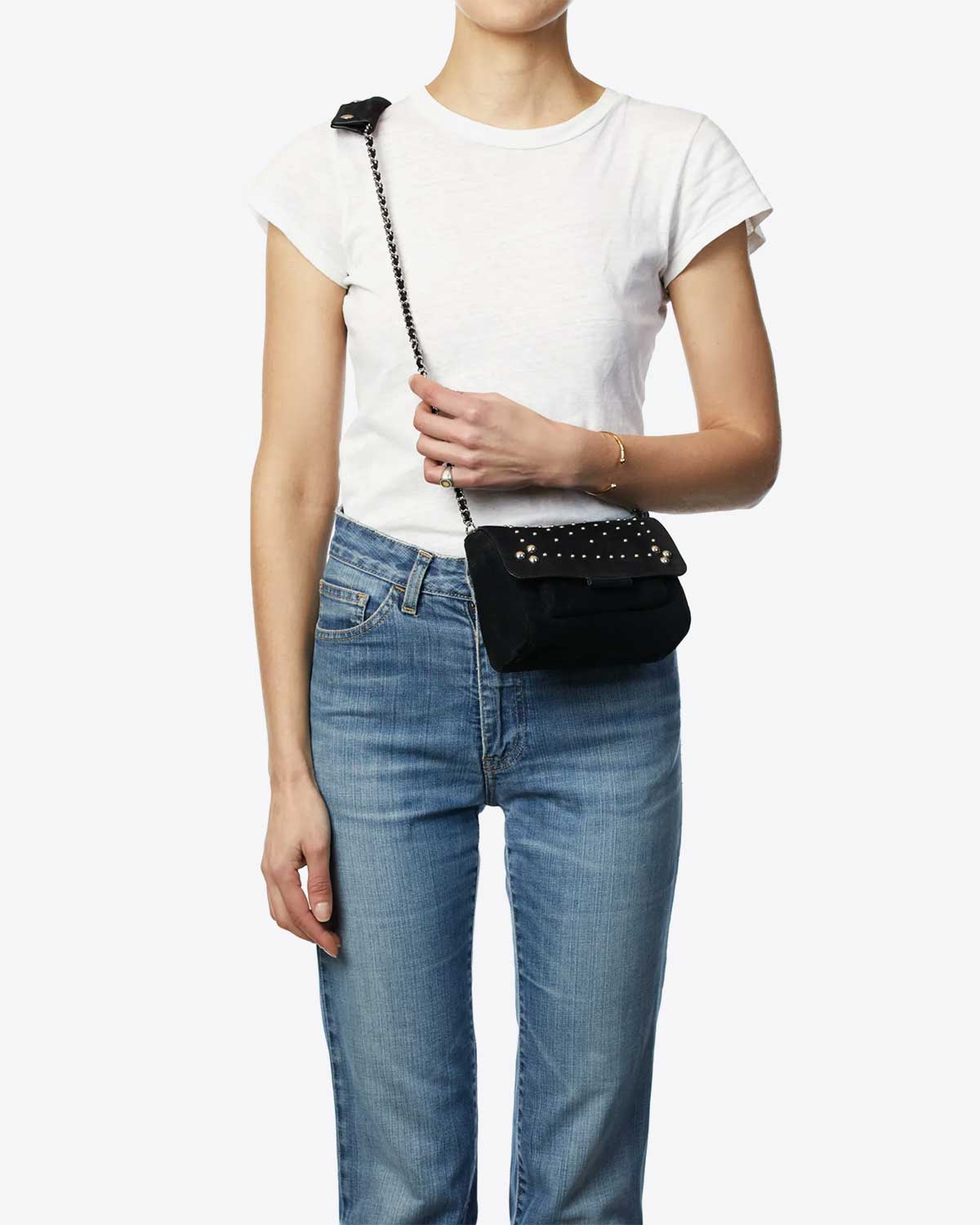 Image du produit Jérôme Dreyfuss Sac Lulu S – Split Suede Taos Silver - 6