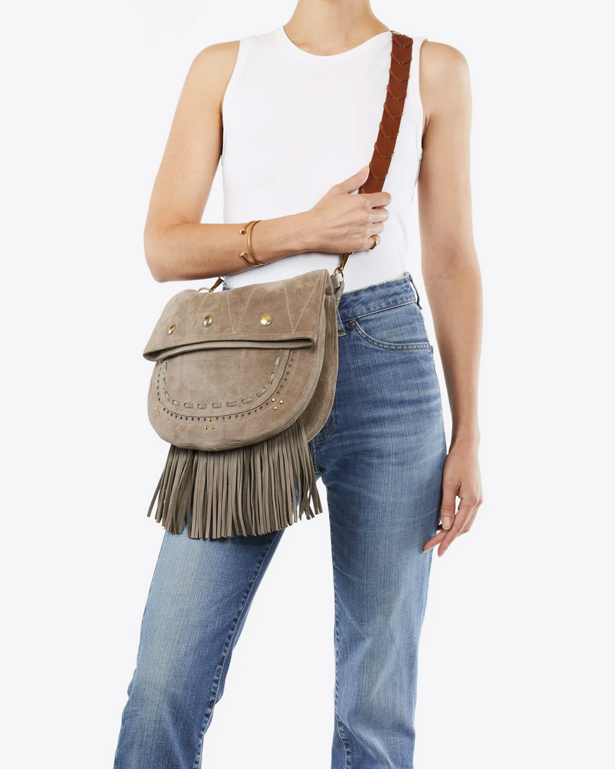 Image du produit Jérôme Dreyfuss Sac Jerry M - Split Suede Coconut - 6