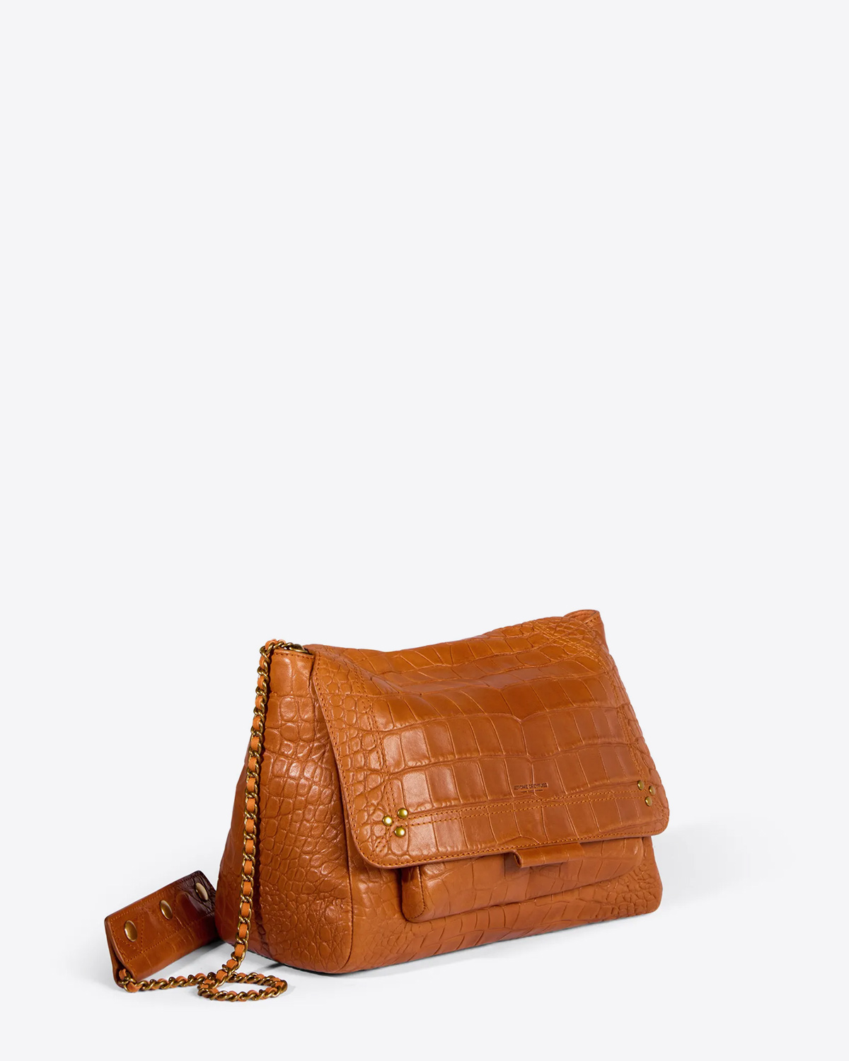 Jérôme Dreyfuss Lulu L Lambskin Croco Whisky. Profil.