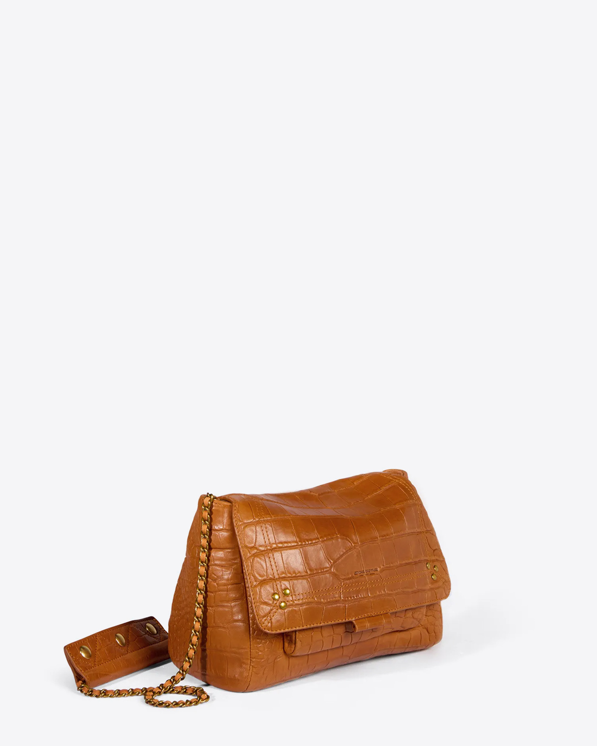 Jérôme Dreyfuss Collection Lulu M Lambskin - Croco Whisky