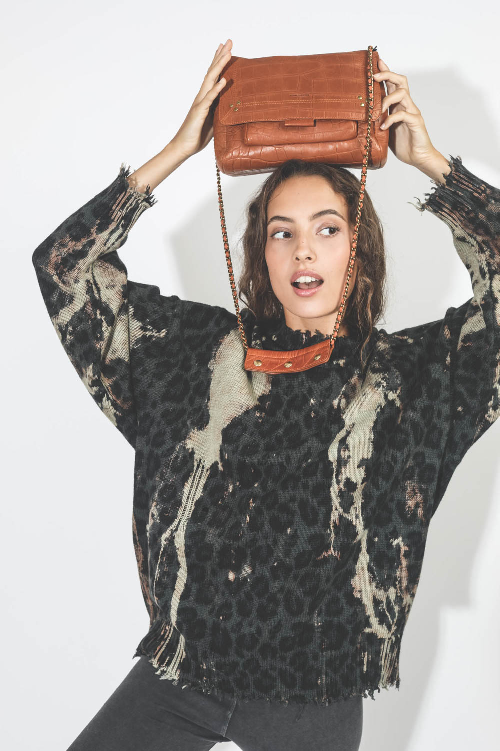 Sac Lulu M croco whisky Jérôme Dreyfuss