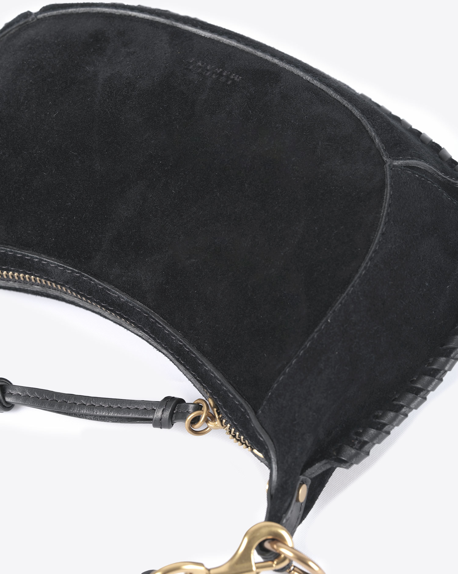 Sac Oskan Moon Isabel Marant en cuir suédé noir. 