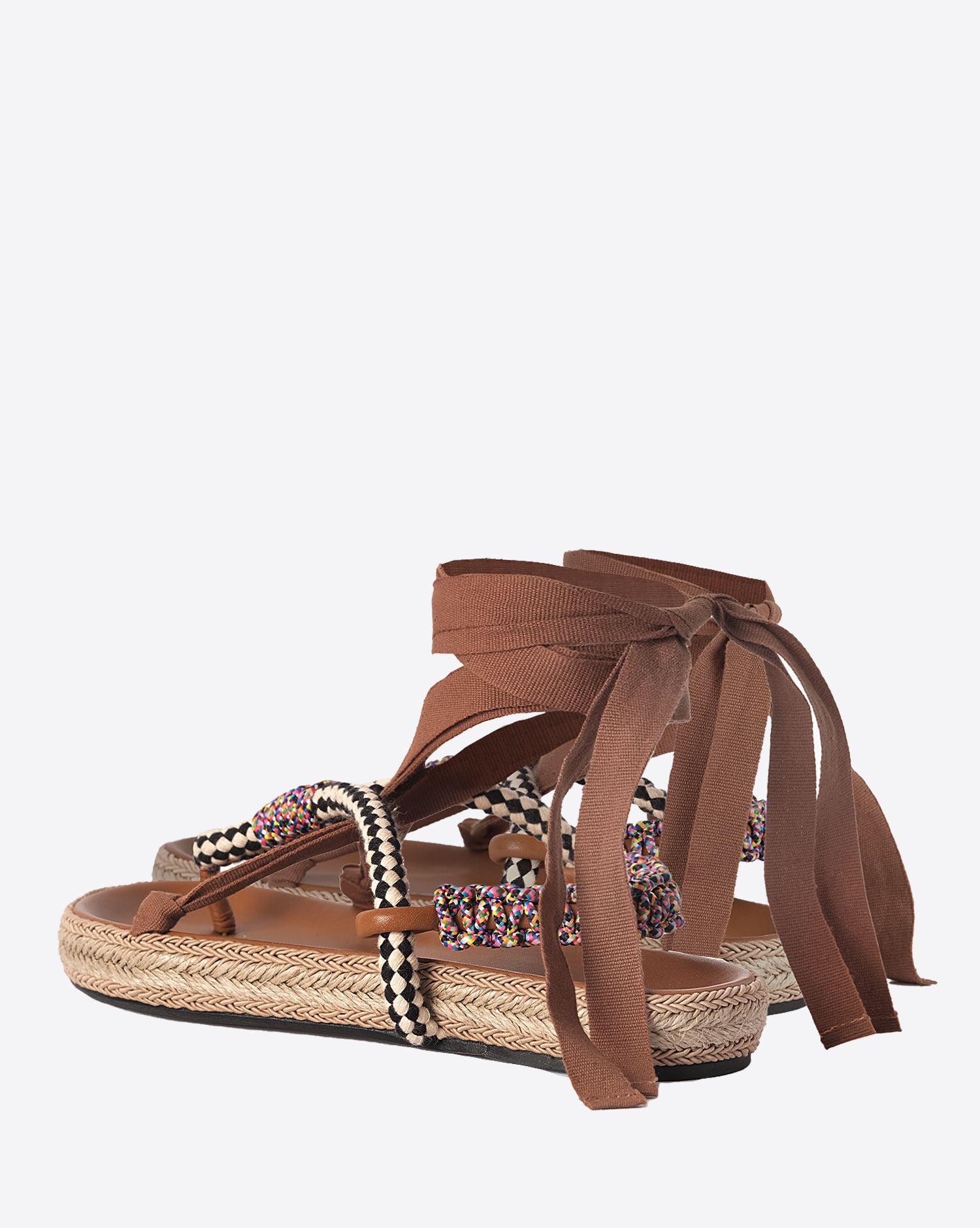 Sandales plates Gypsa Isabel Marant beiges. Vue dos.