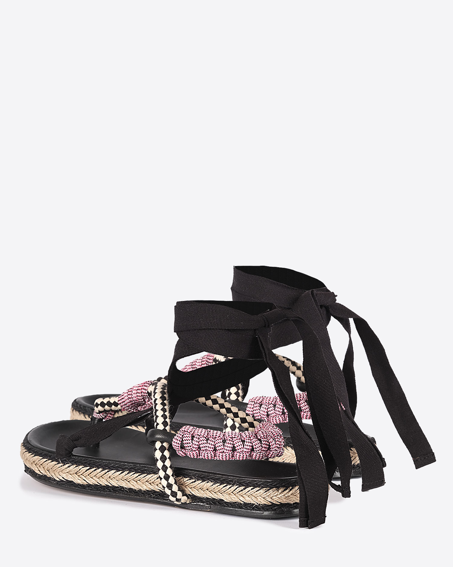 Sandales plates Gypsa Isabel Marant noires. Vue dos. 