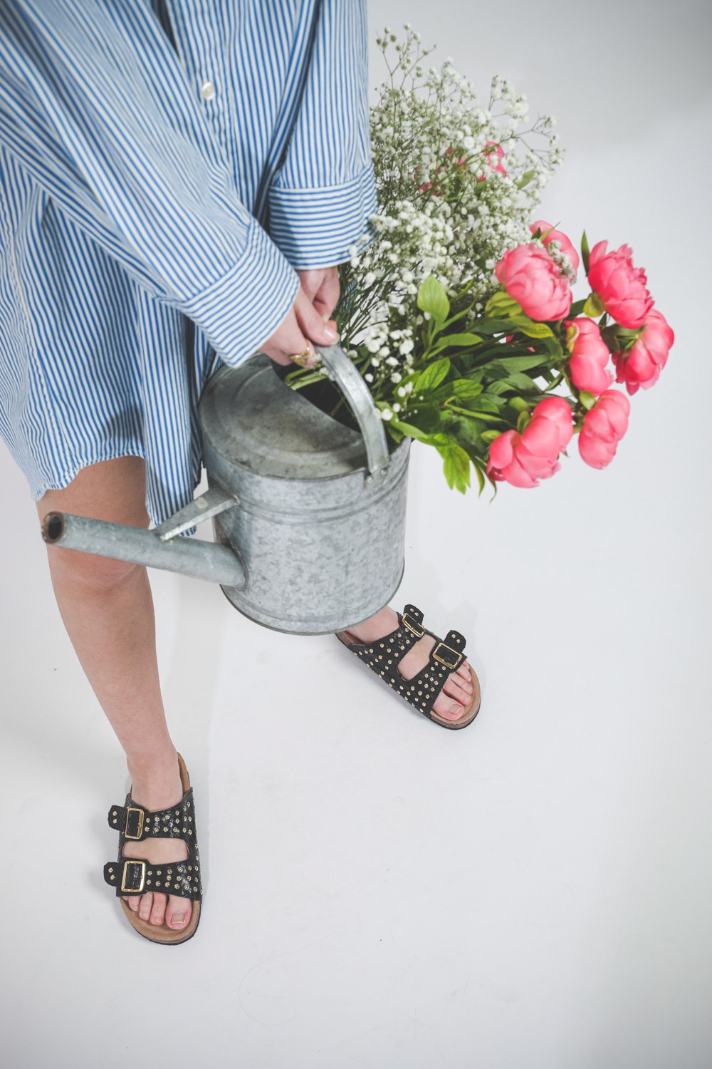 Image du produit Claris Virot Sandales Odette - Noir Clous Or  - 4