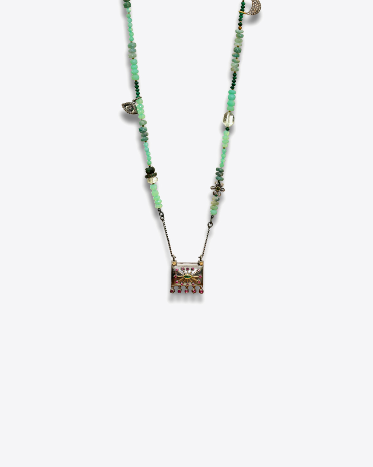 Patricia Arango Collier Voyageuse  Chrysoprase