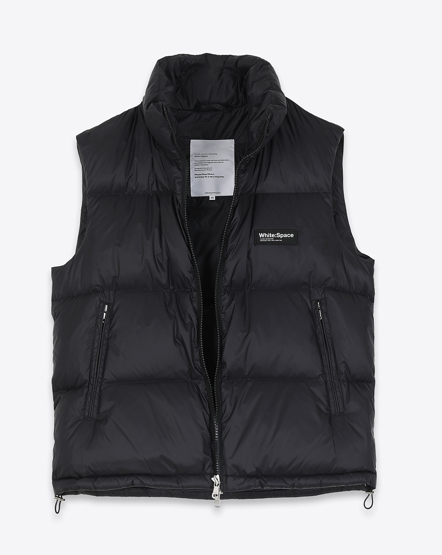 Doudoune sans manches White Space Scott Down Vest Black. Ouverte. 