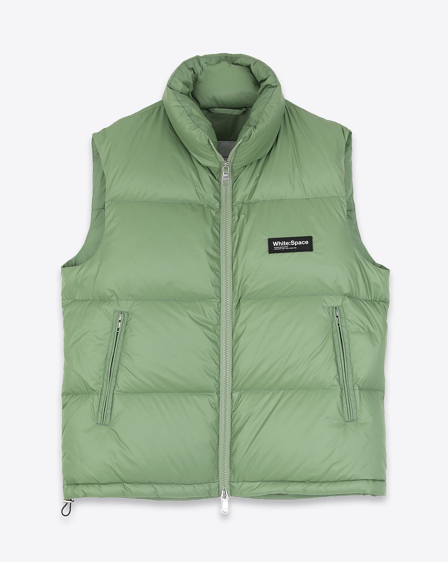 Doudoune sans manches White Space Scott Down Vest Jade Green. Fermée.