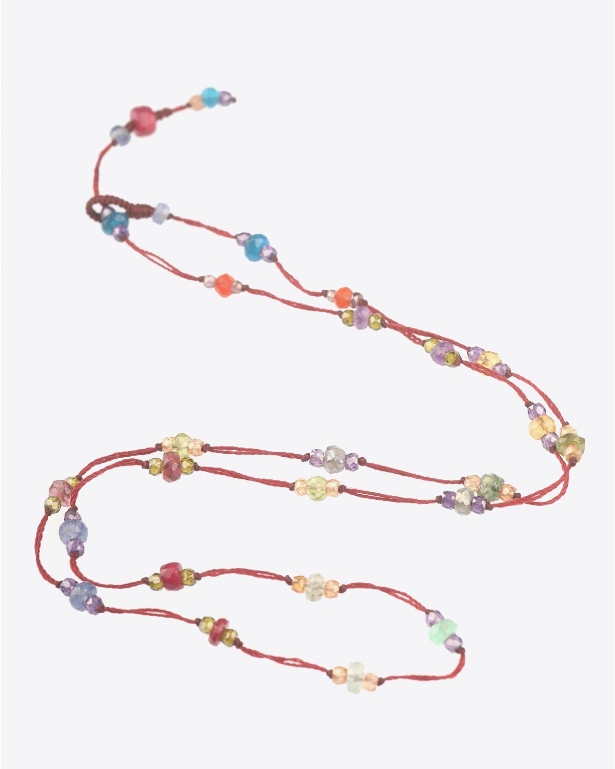 Image du produit Sharing Bracelet 3 Tours/Collier Court LOOPY FAIRY - Cordon Aubergine - 2