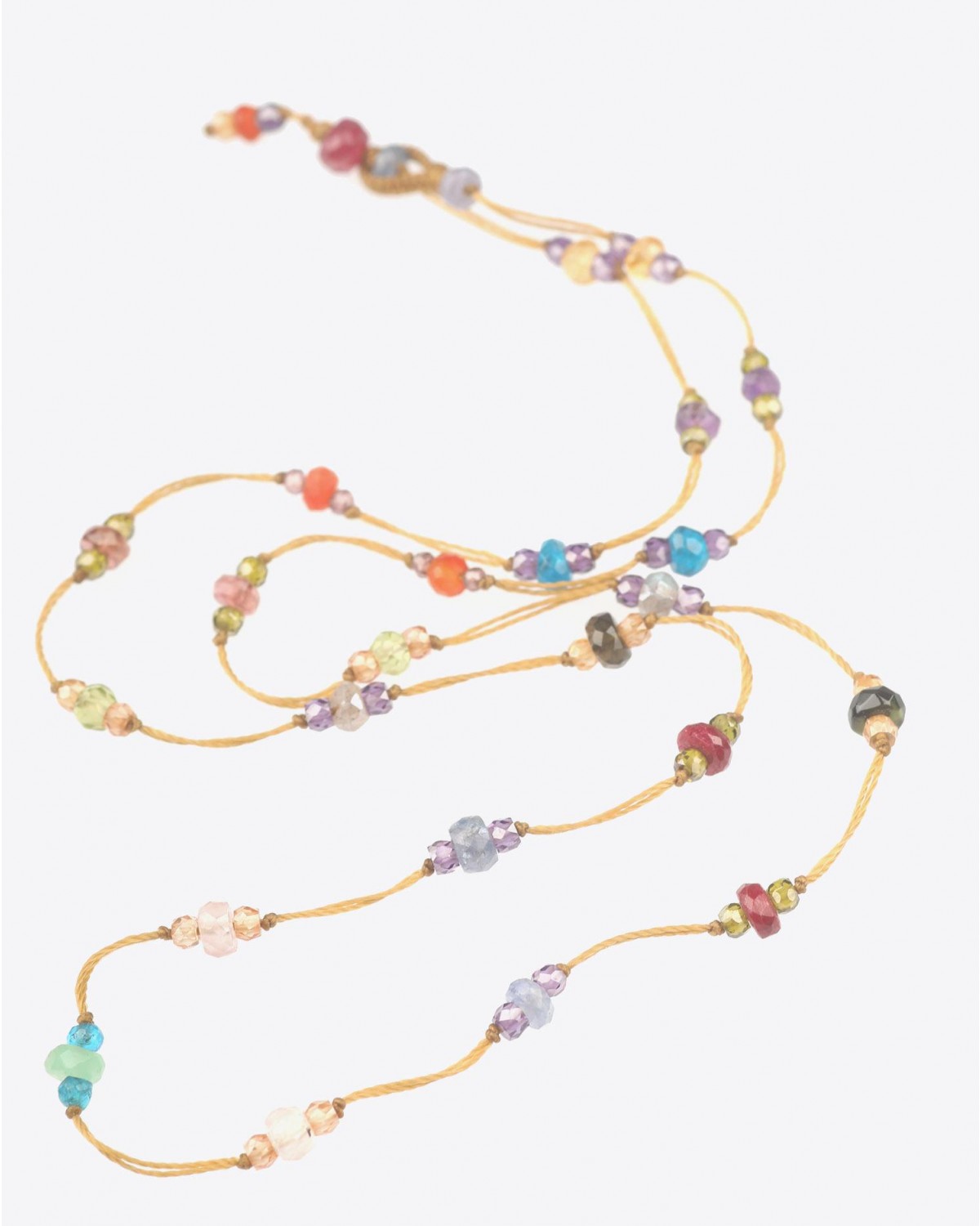 Image du produit Sharing Bracelet 3 Tours/Collier Court LOOPY SPARKLY - Cordon Beige - 2