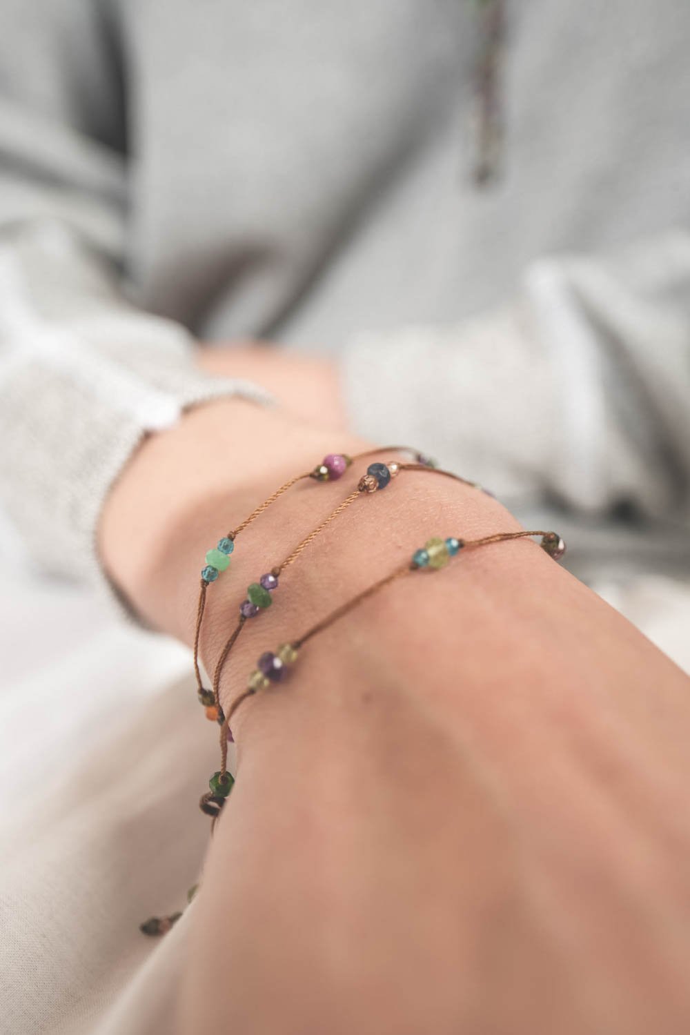 Produit Bracelet 3 tours Loopy Fairy Cornaline Sharing. A porter en bracelet ou collier ras du cou.