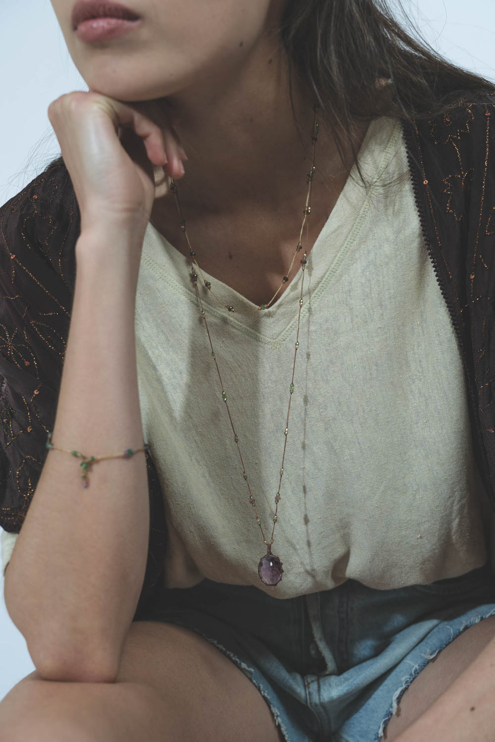 Image du produit Sharing Collier Long Tibétain VVV - Amethyste purple light - 5