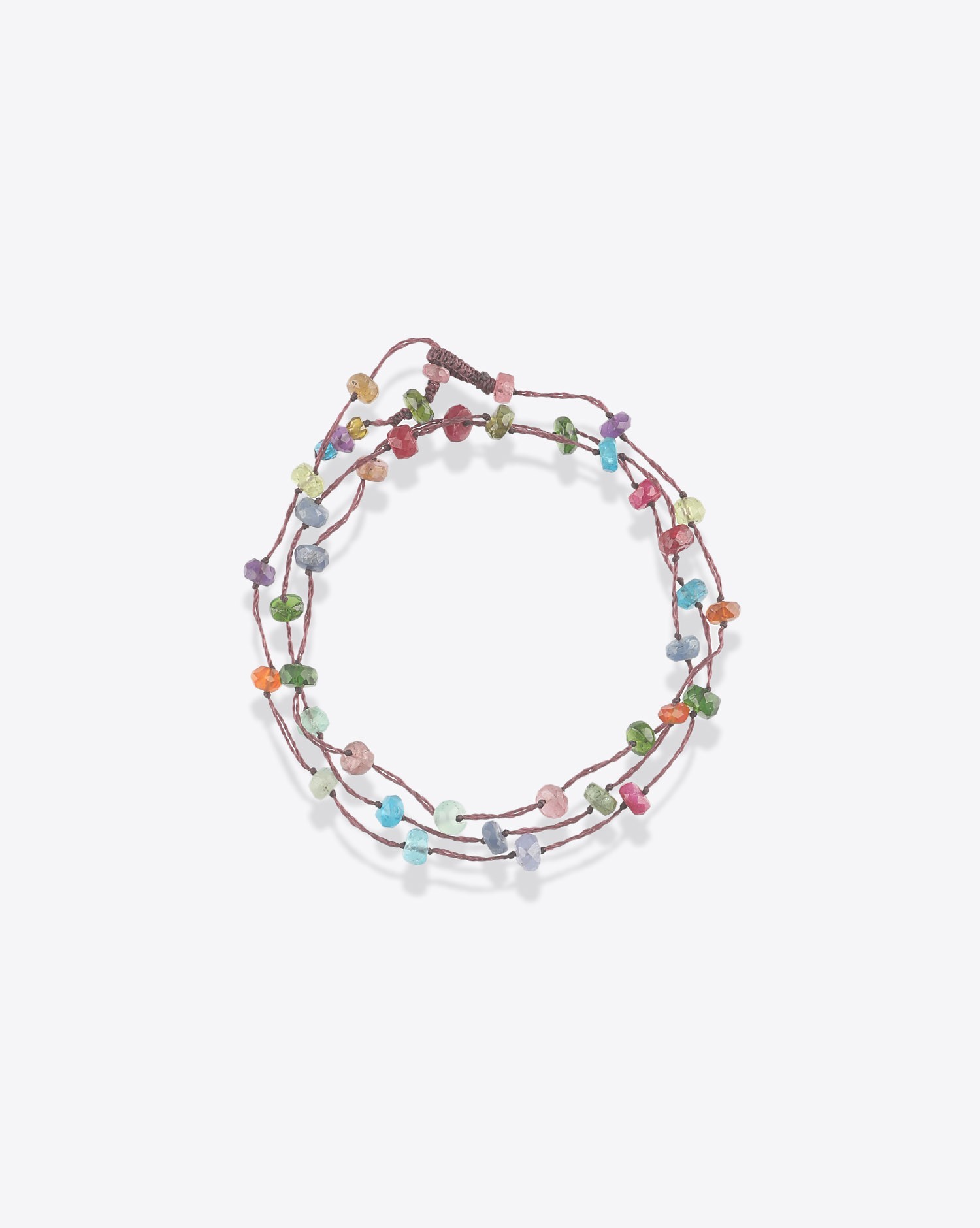 Bracelet trois Tours Loopy Fairy Sharing sur Cordon Aubergine
