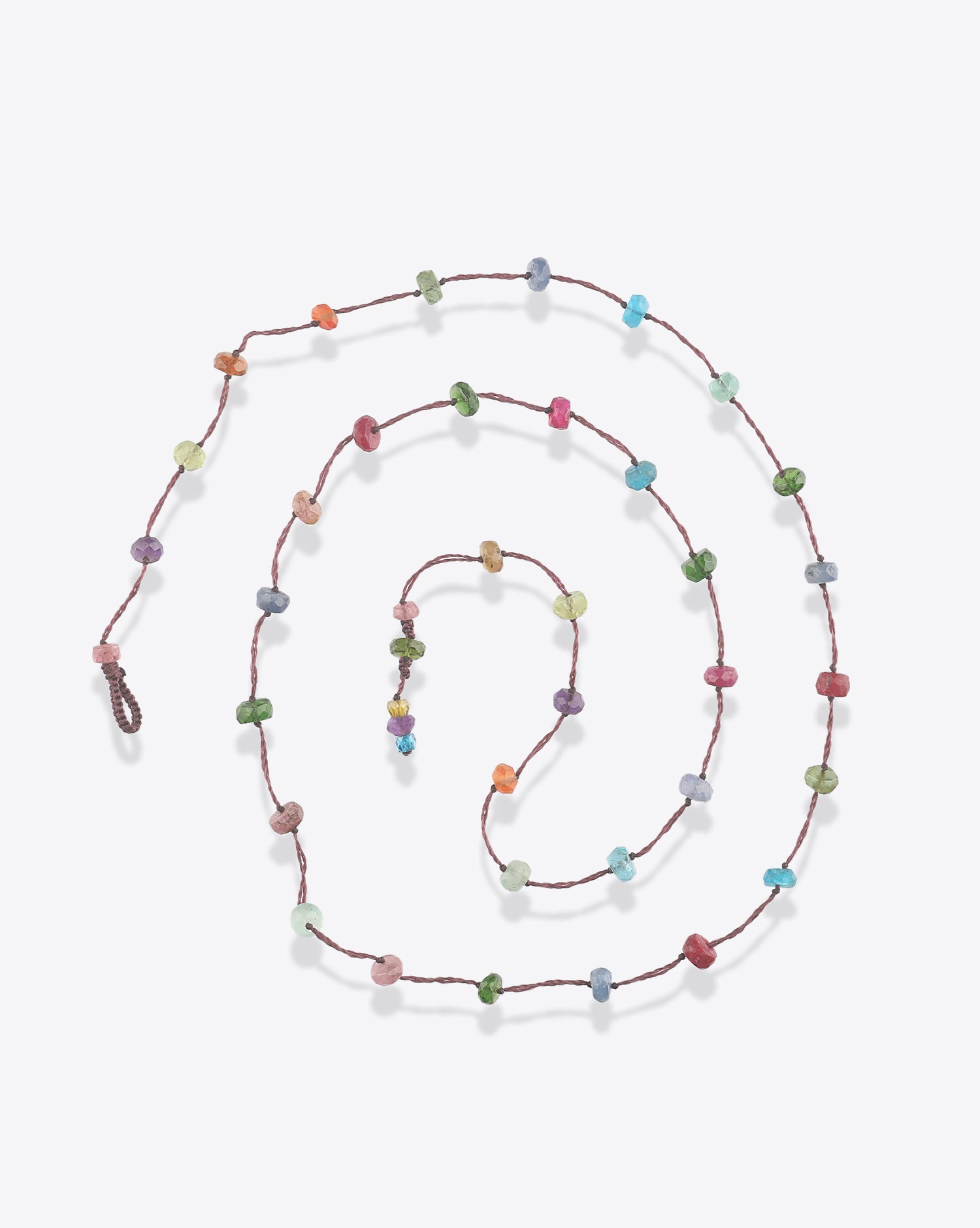 Bracelet trois Tours Loopy Fairy Sharing sur Cordon Aubergine
