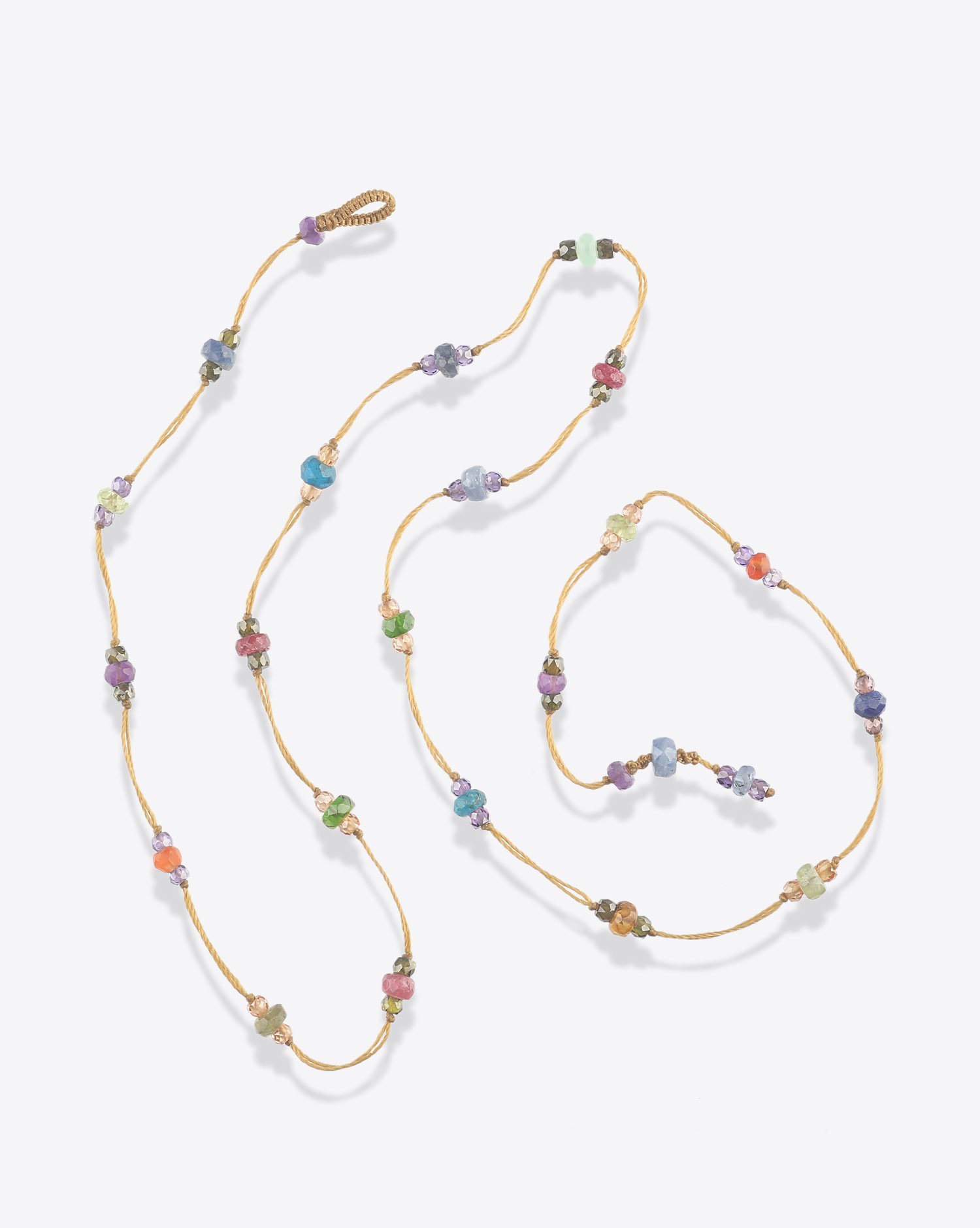 Image du produit Sharing Bracelet 3 Tours Loopy Sparkly - Cordon Beige Doré