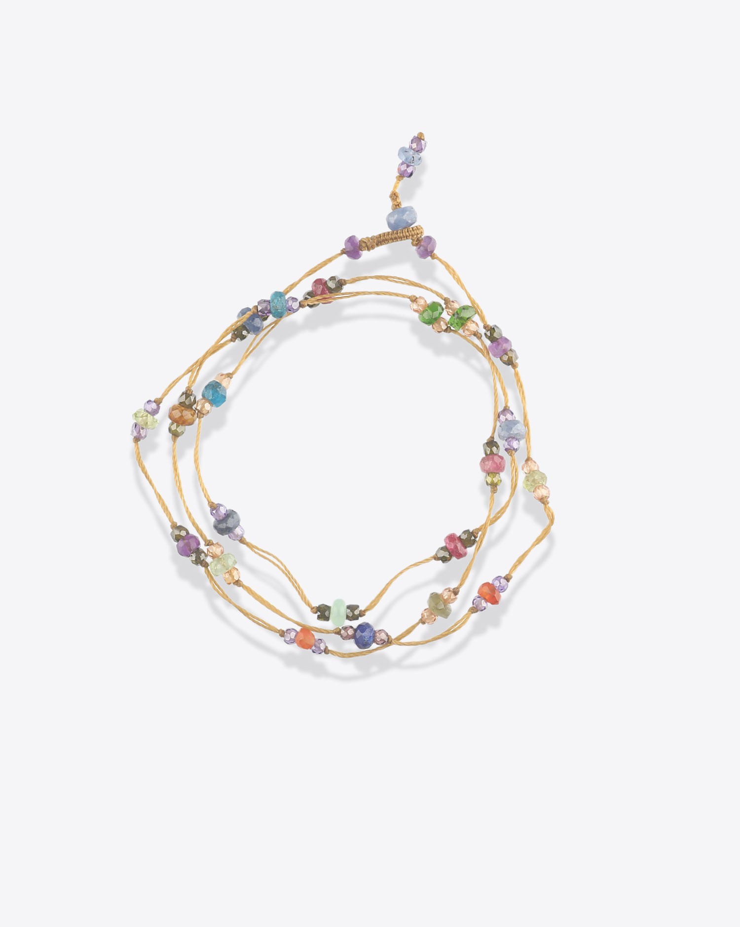 Image du produit Sharing Bracelet 3 Tours Loopy Sparkly - Cordon Beige Doré - 2