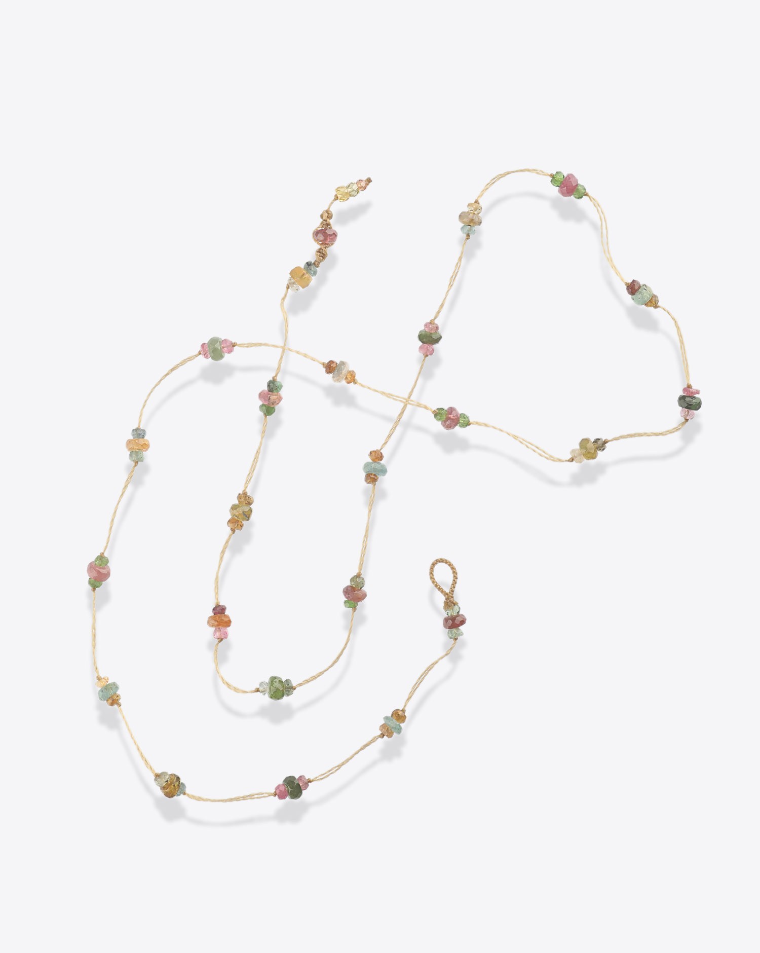 Image du produit Sharing Bracelet 3 Tours Loopy Tourmaline - Cordon Beige