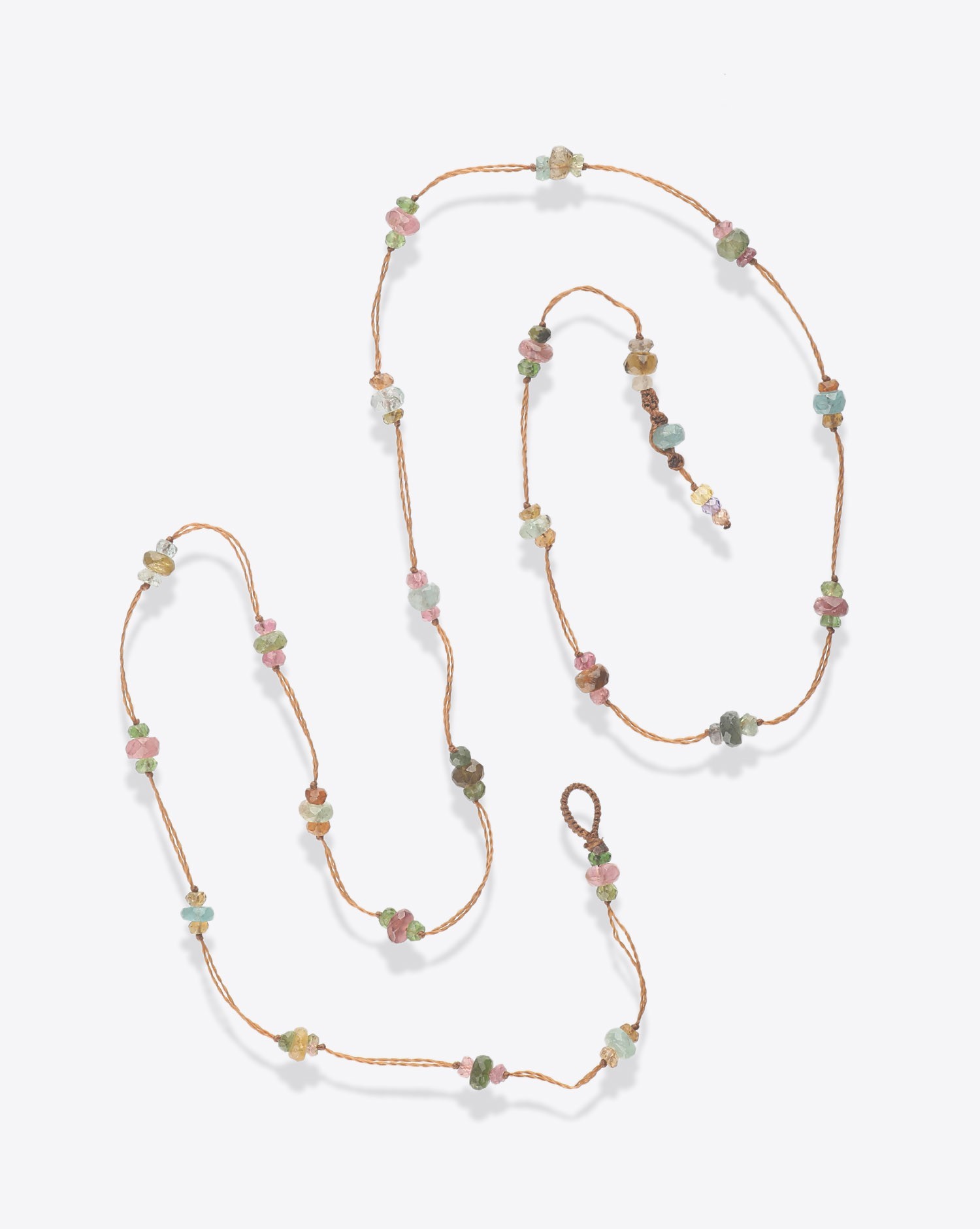 Image du produit Sharing Bracelet 3 Tours Loopy Tourmaline - Cordon Tabac