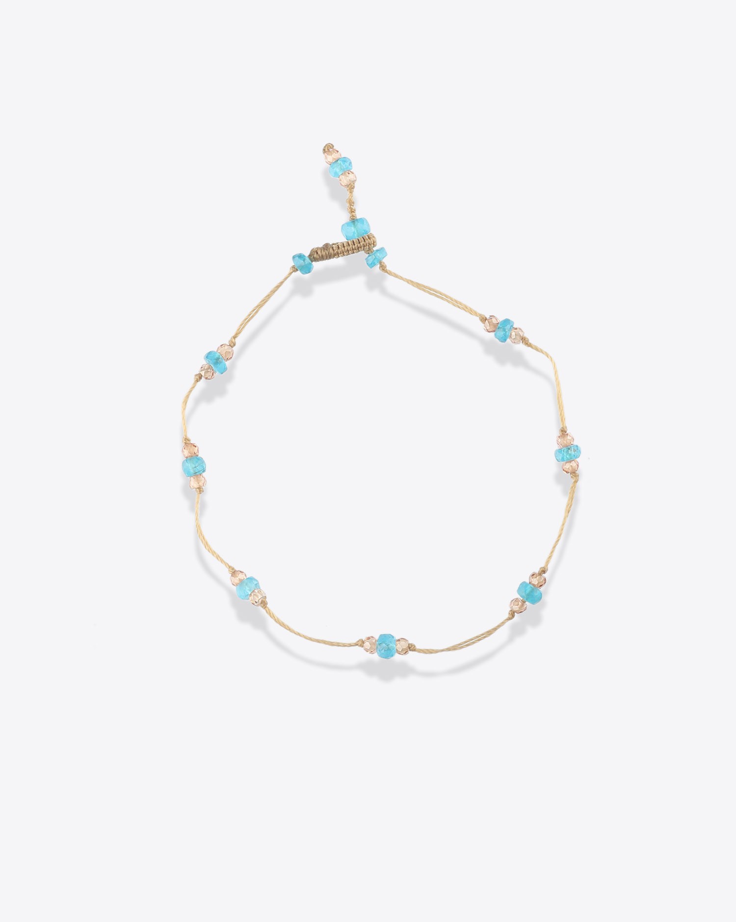 Image du produit Sharing Bracelet T.Bee Duo Sparkly Apatite Zirconium - Cordon Beige  