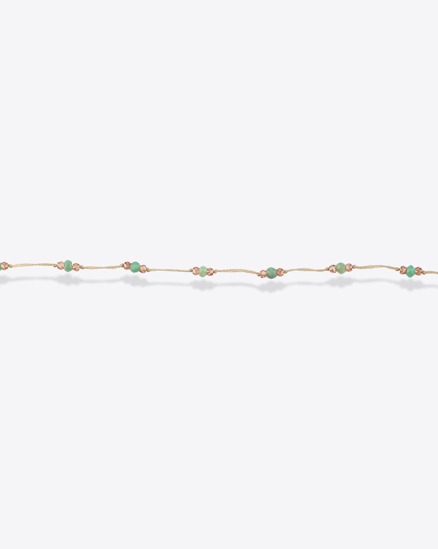 Image du produit Sharing Bracelet T.Bee Duo Sparkly Peridot Zirconium - Cordon Beige   - 2
