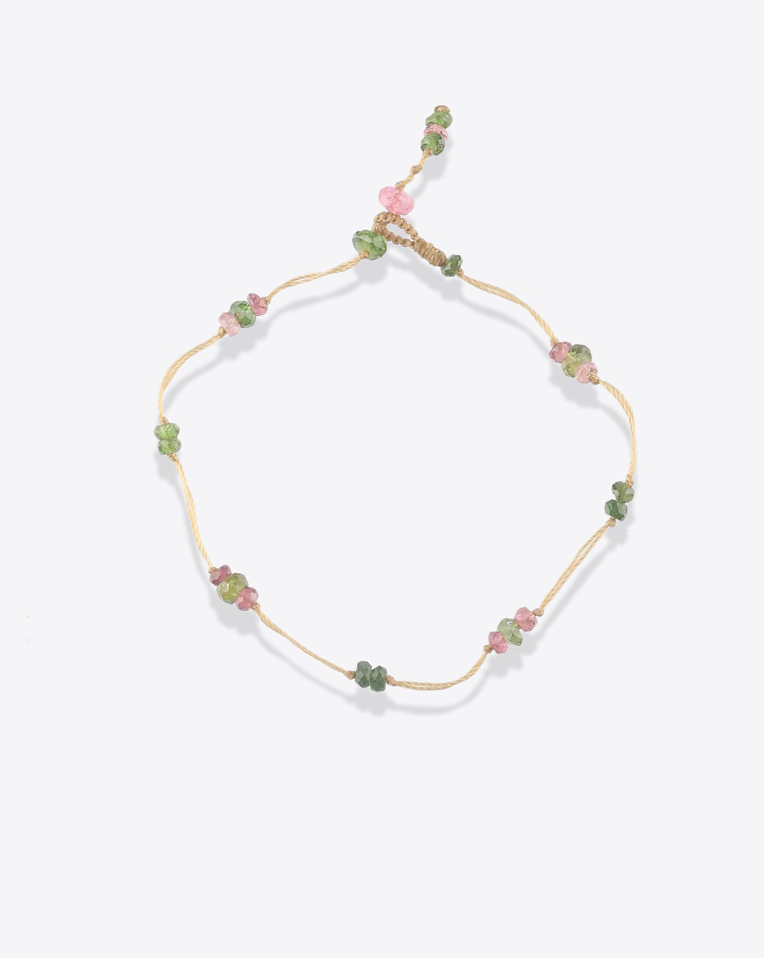 Image du produit Sharing Bracelet T.Bee Duo Tourmalines 2 - Cordon Beige