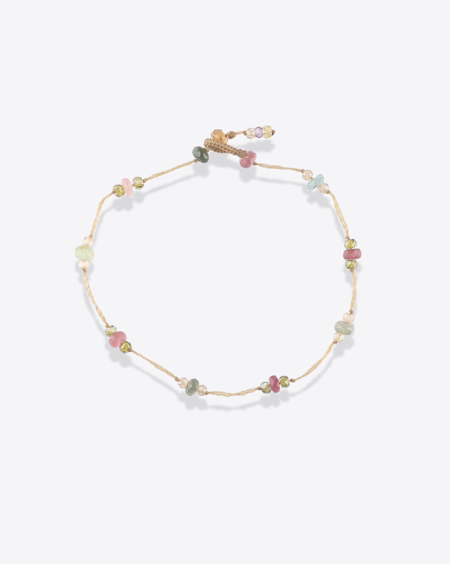 Image du produit Sharing Bracelet T.Bee Sparkly Tourmaline - Cordon Beige  