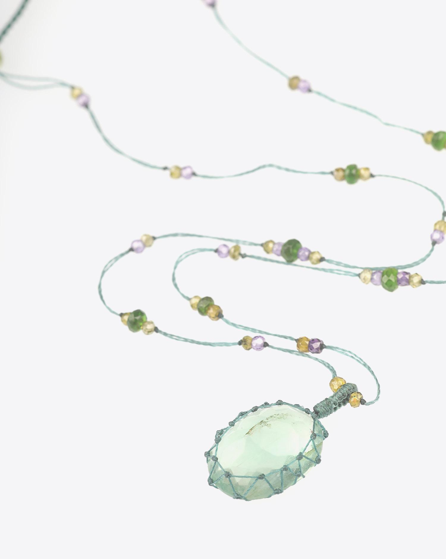 Image du produit Sharing Collier Court TIBETAN - Green Fluorite   - 2
