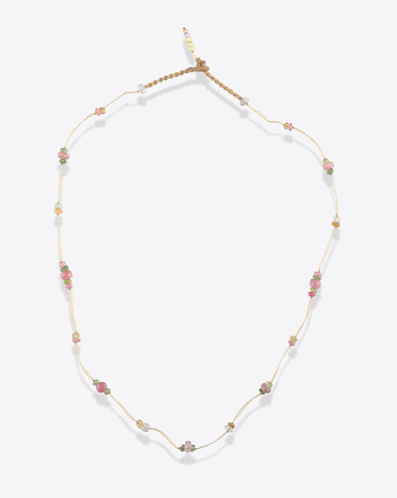 Image du produit Sharing Tour De Cou Woopy Tourmaline - Cordon Beige Doré   - 2