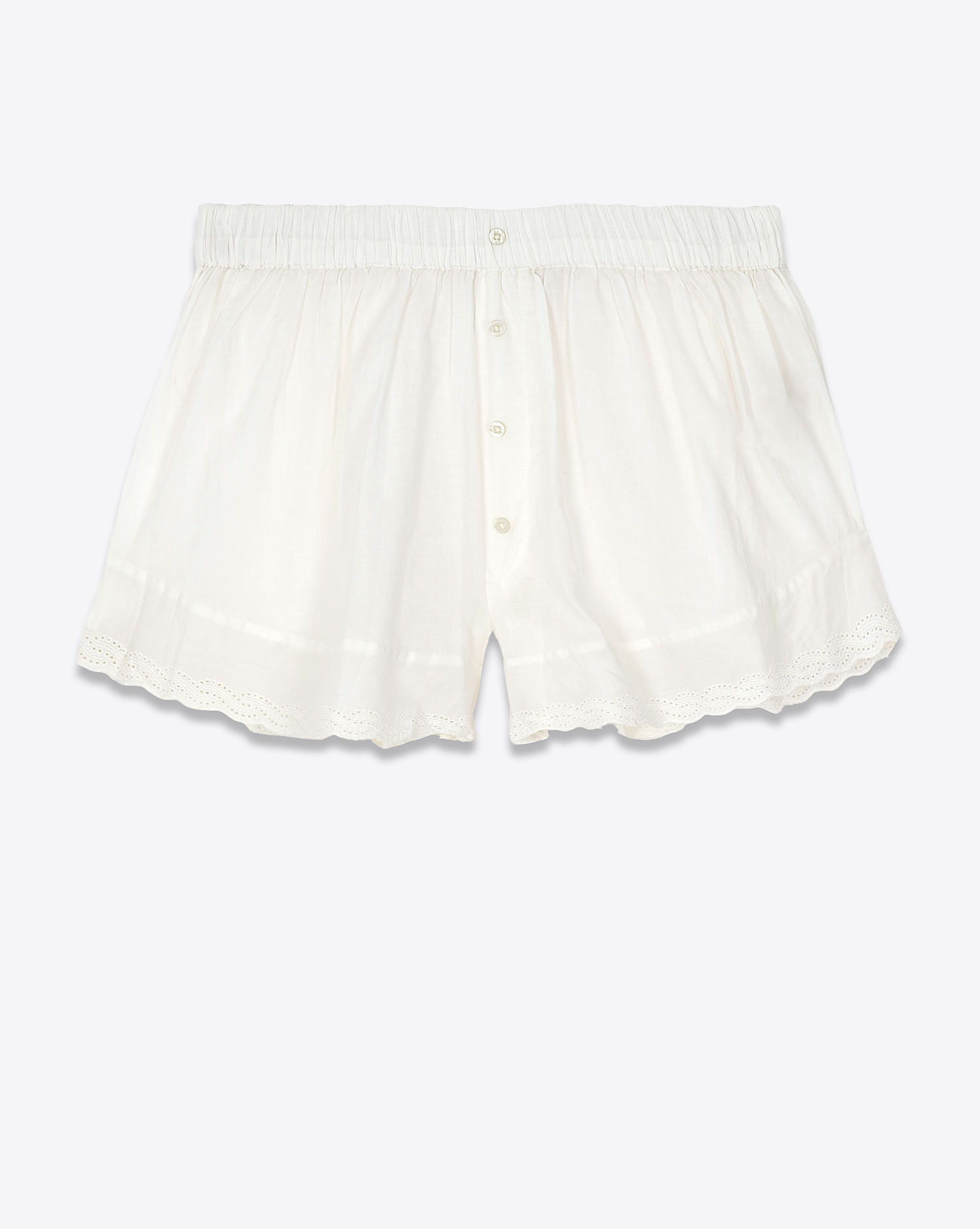 The Great Short Eyelet Blanc