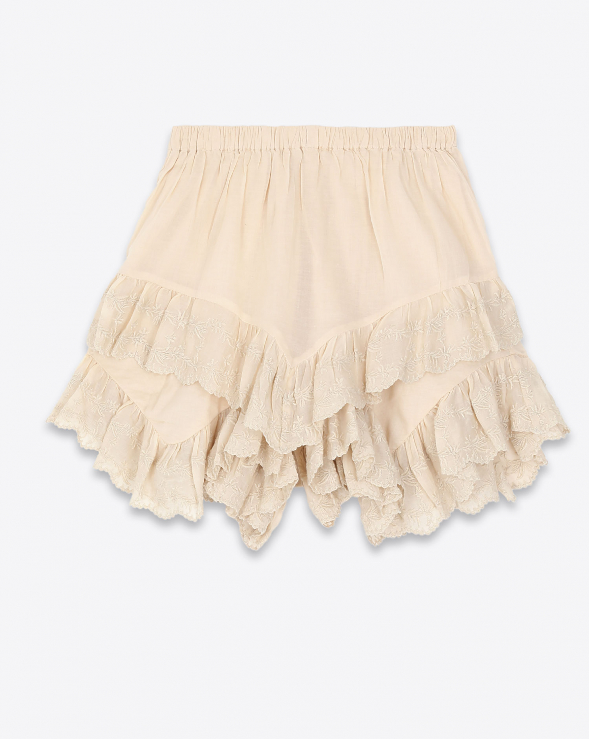 Jupe-short en dentelle Locadi écru Isabel Marant Etoile. 