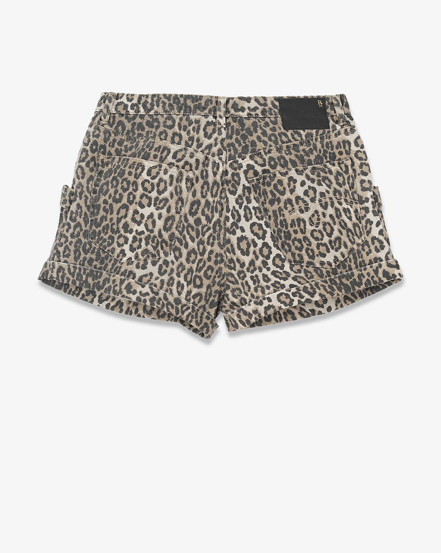 Short court en jean léopard R13. Dos. 
