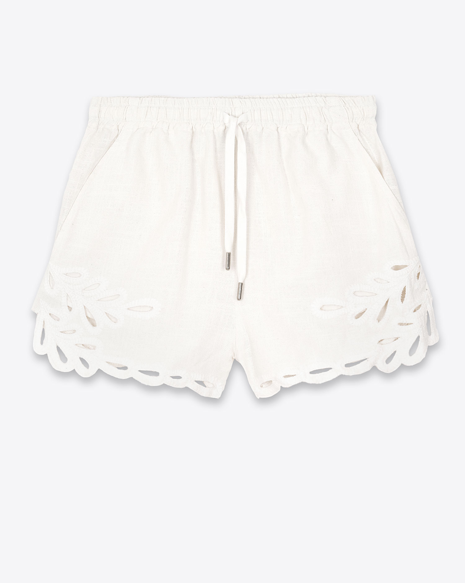 Short Safa Isabel Marant Etoile en coton blanc. Vue face. 