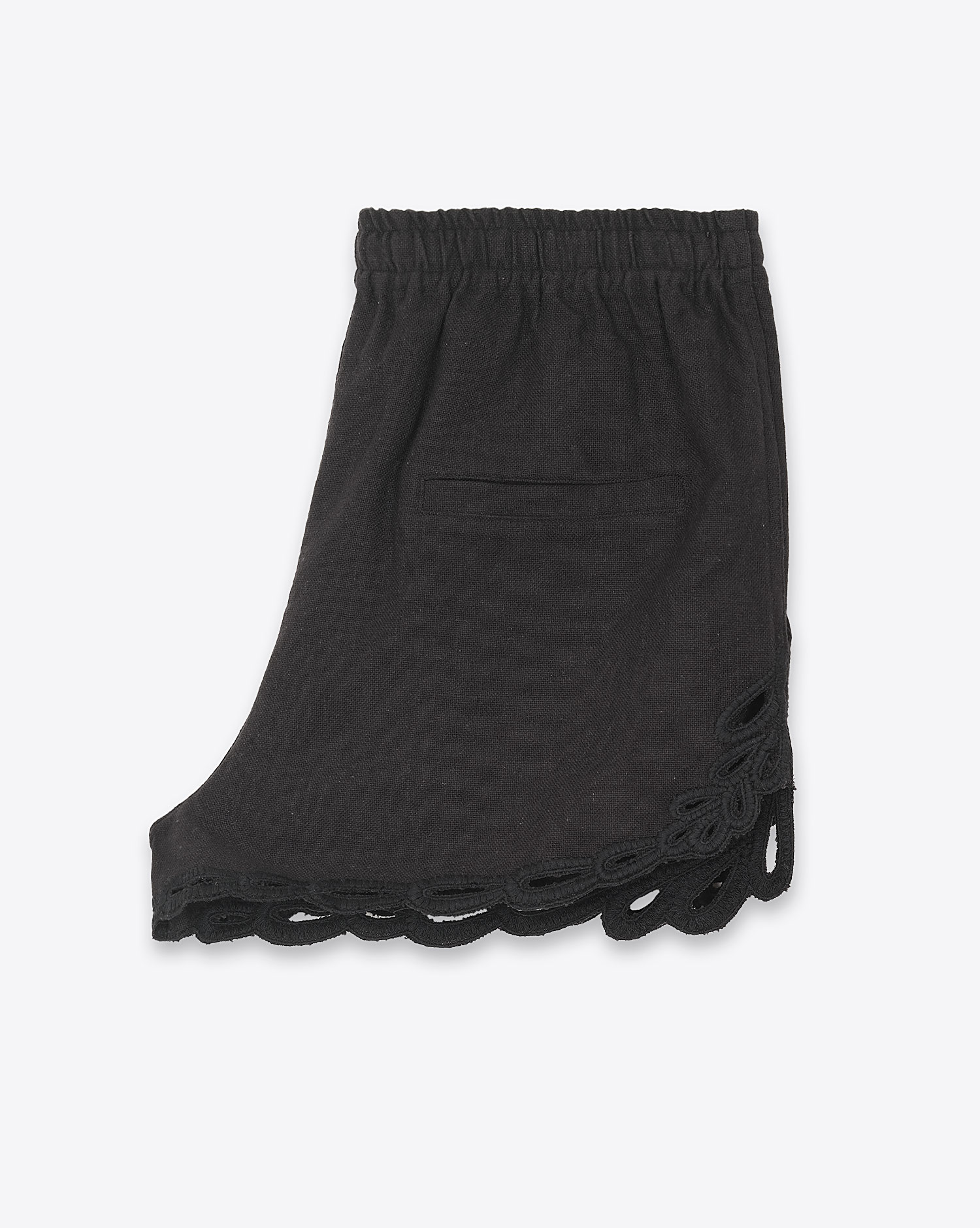 Produit Short Safa Isabel Marant Etoile en coton noir. Vue profil. 