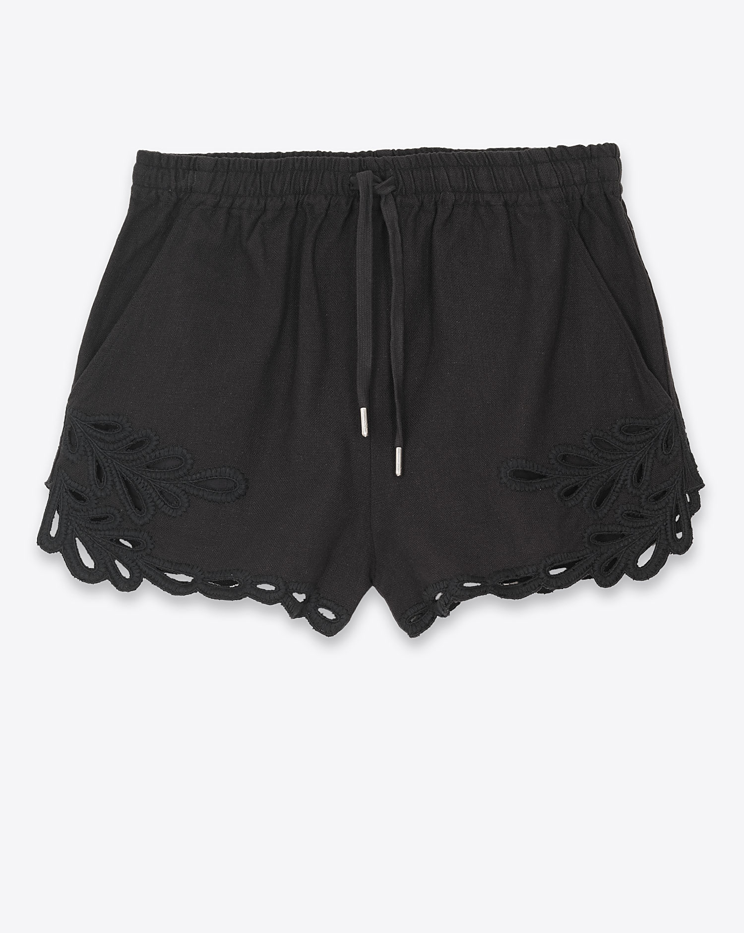Short Safa Isabel Marant Etoile en coton noir. Vue face. 