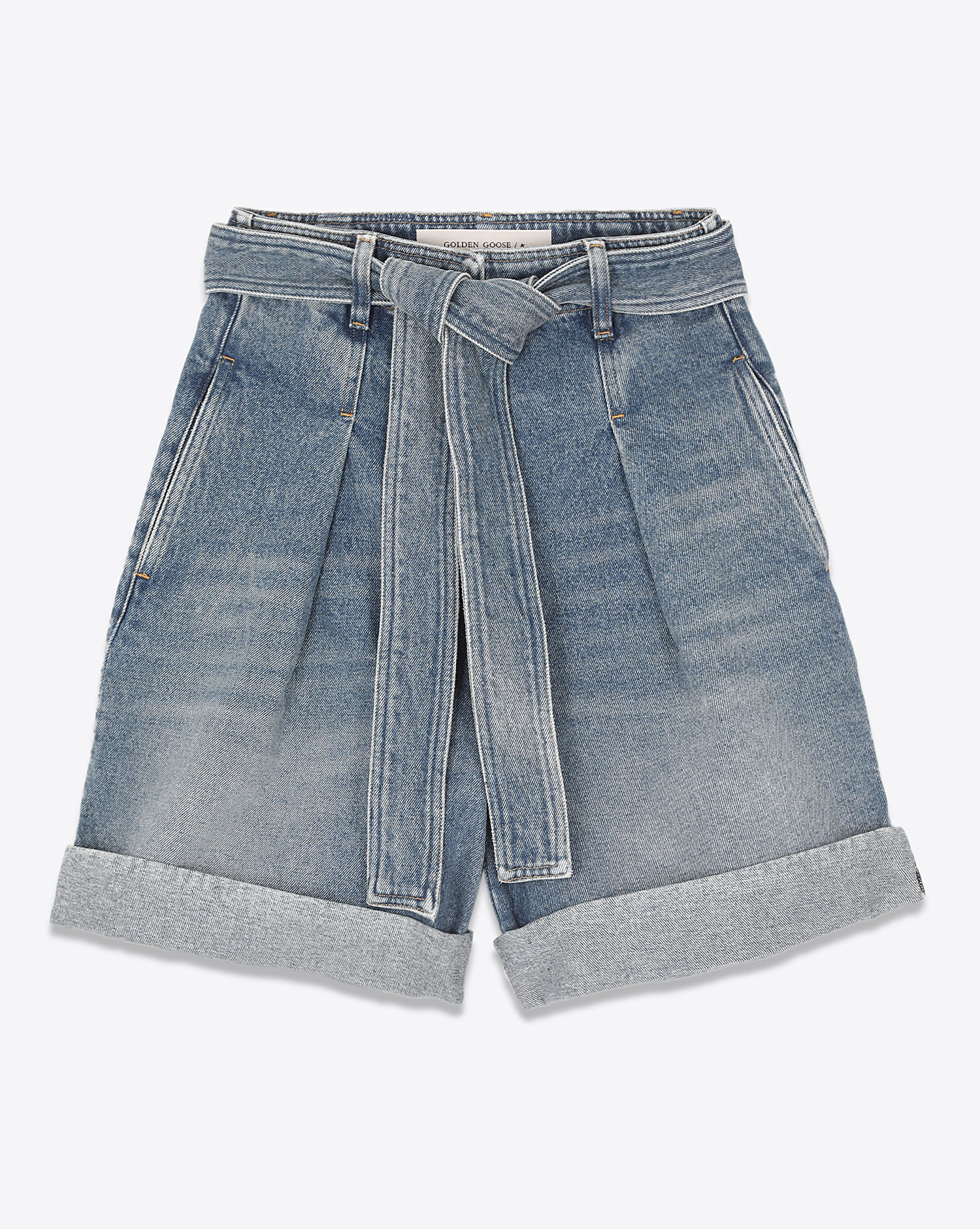 Stone washed outlet jean shorts