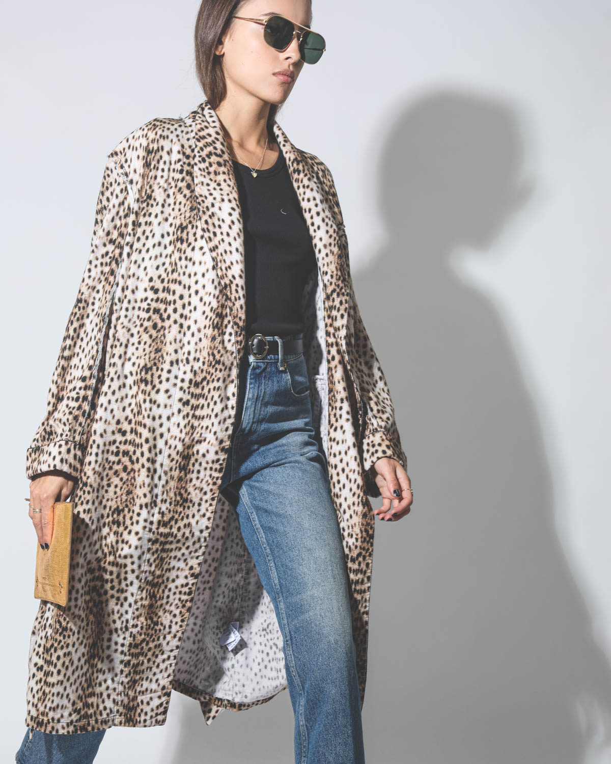 Image du produit R13 Denim Collection Shredded Seam Robe - Cheetah - 4