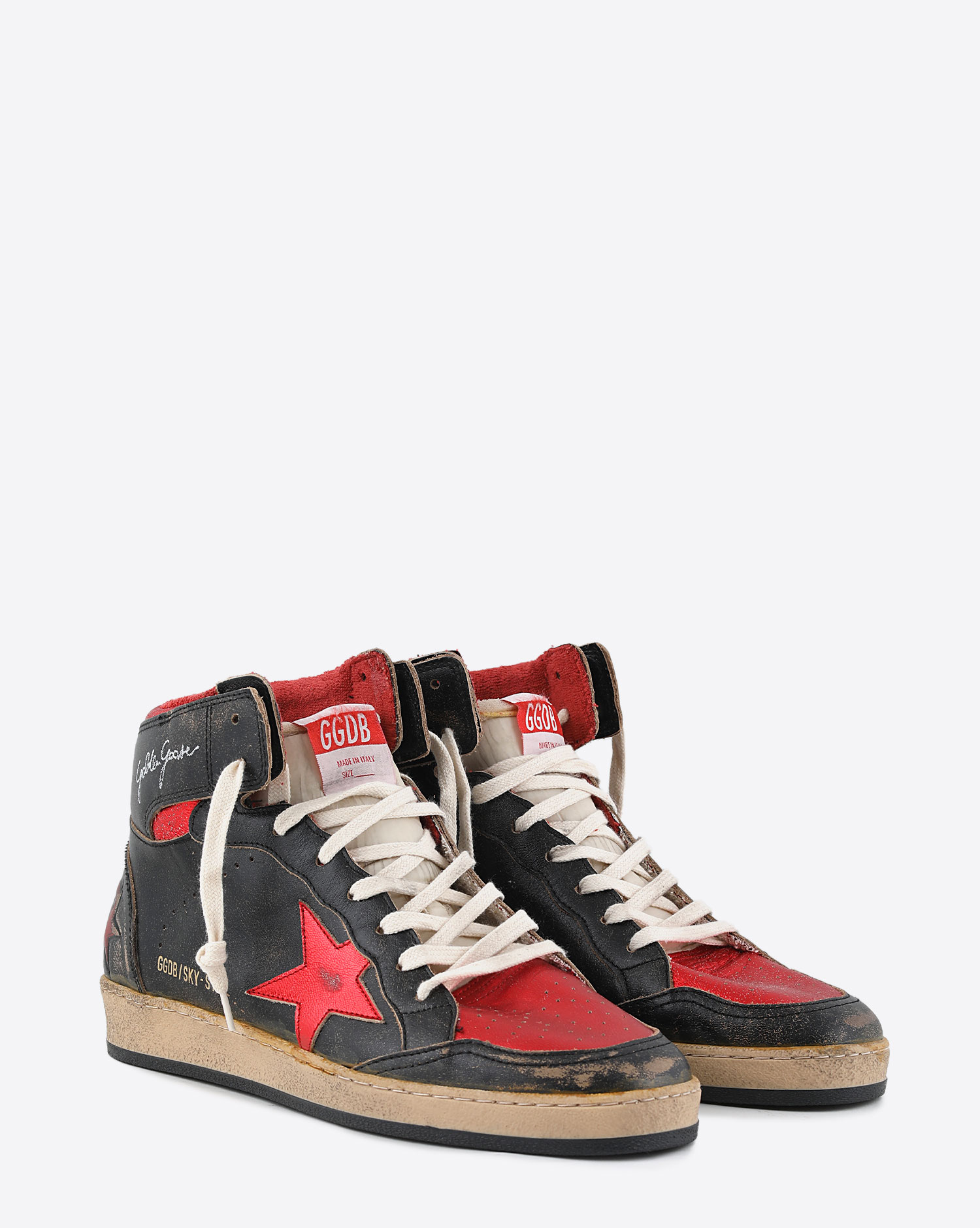 Sneakers Golden Goose Sky Star noires et rouges 