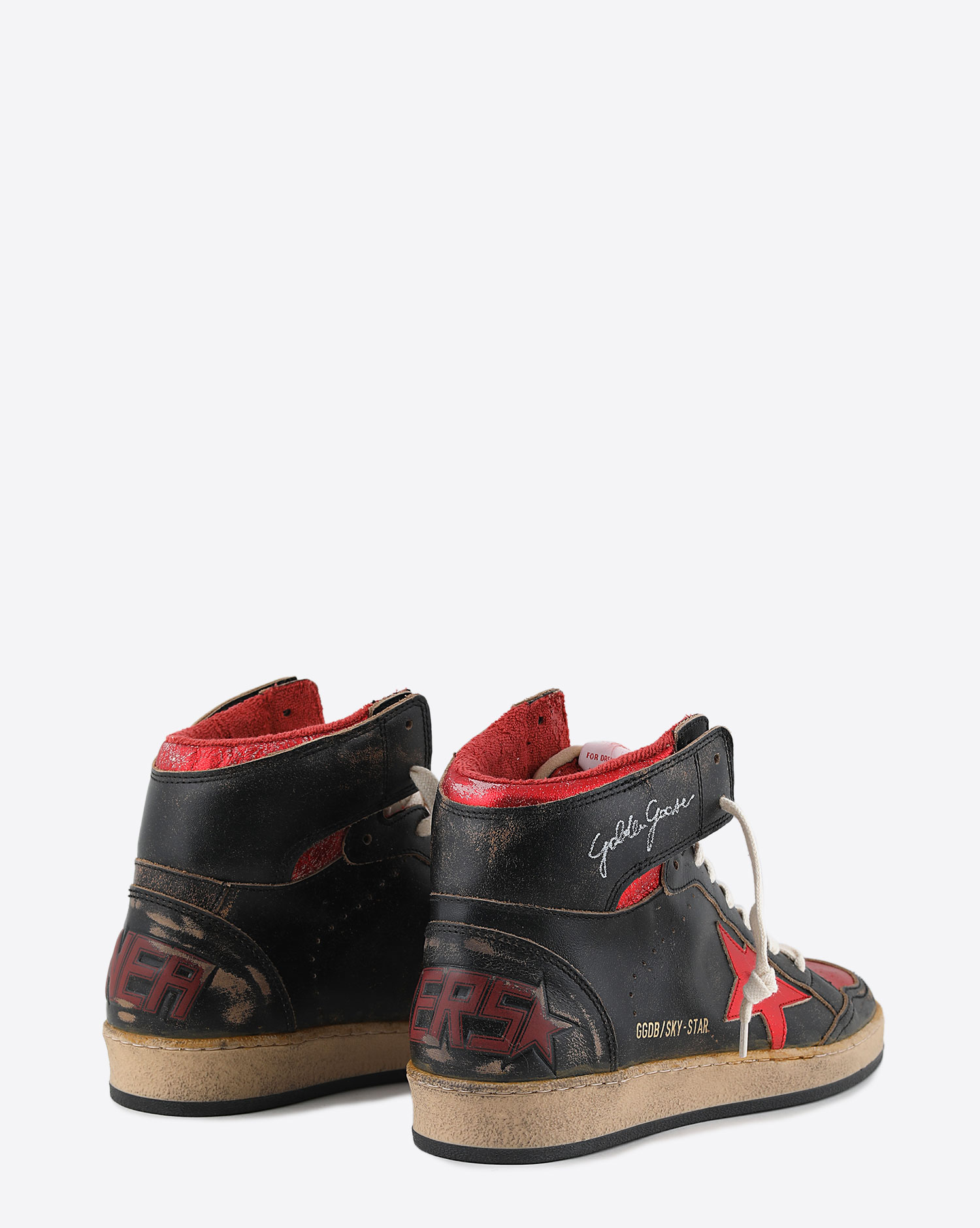 Golden Goose Sky Star Sneakers noires et rouges 