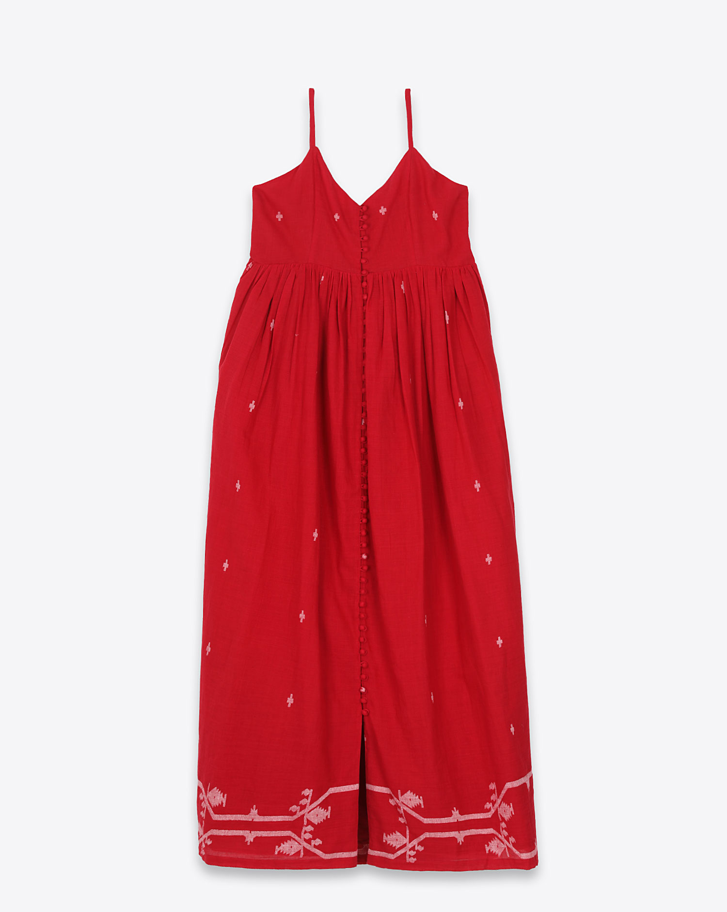 Robe Alix Of Bohemia Skylar Crimson Jamdani rouge 